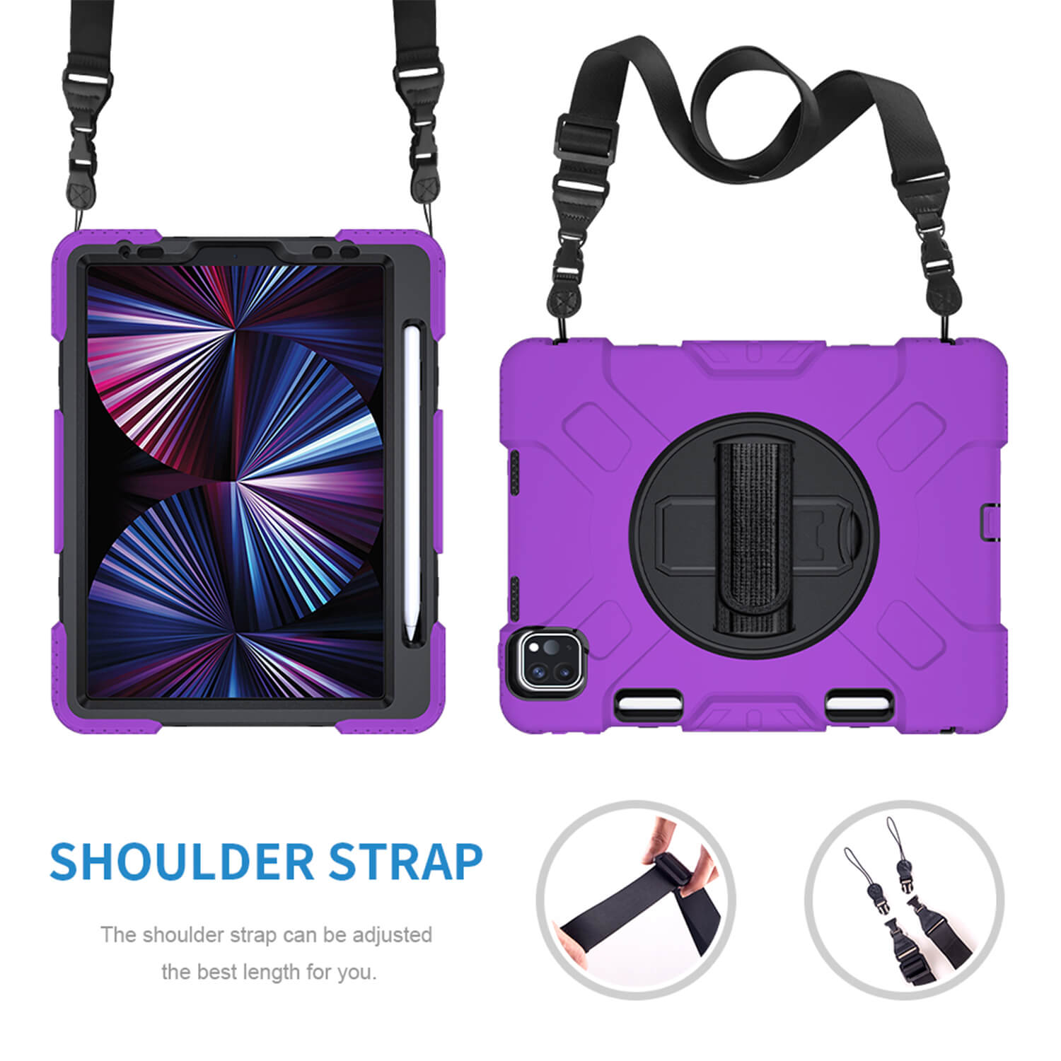 Tough On iPad Air 5 / Air 4 10.9" Case Rugged Protection Purple