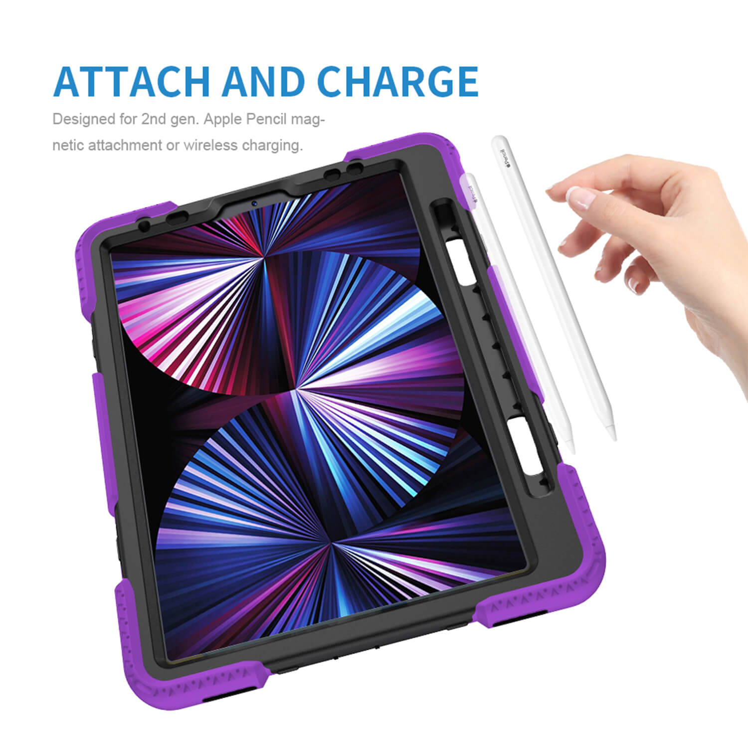 Tough On iPad Air 5 / Air 4 10.9" Case Rugged Protection Purple