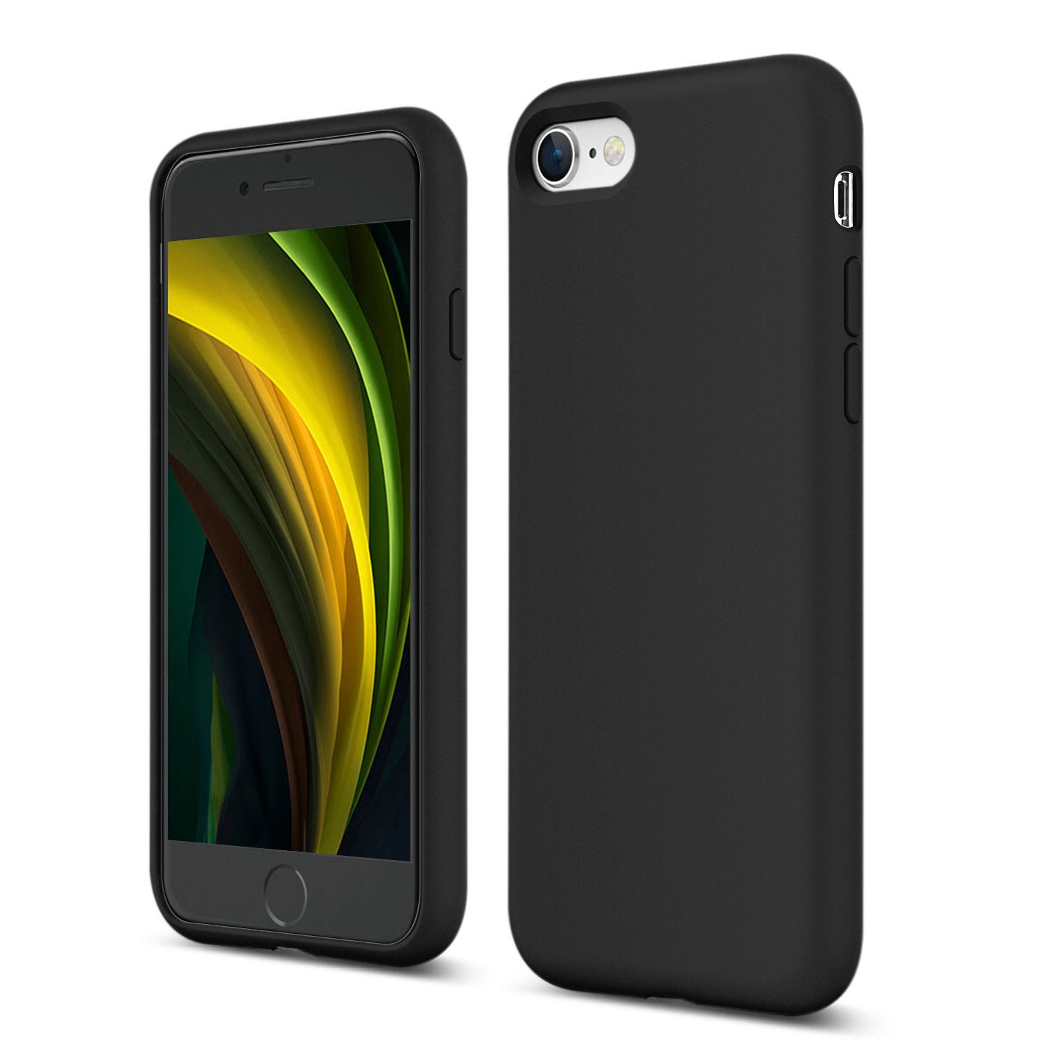Tough On iPhone SE 2022 & 2020/iPhone 7 & 8 Case Liquid Silicone Black