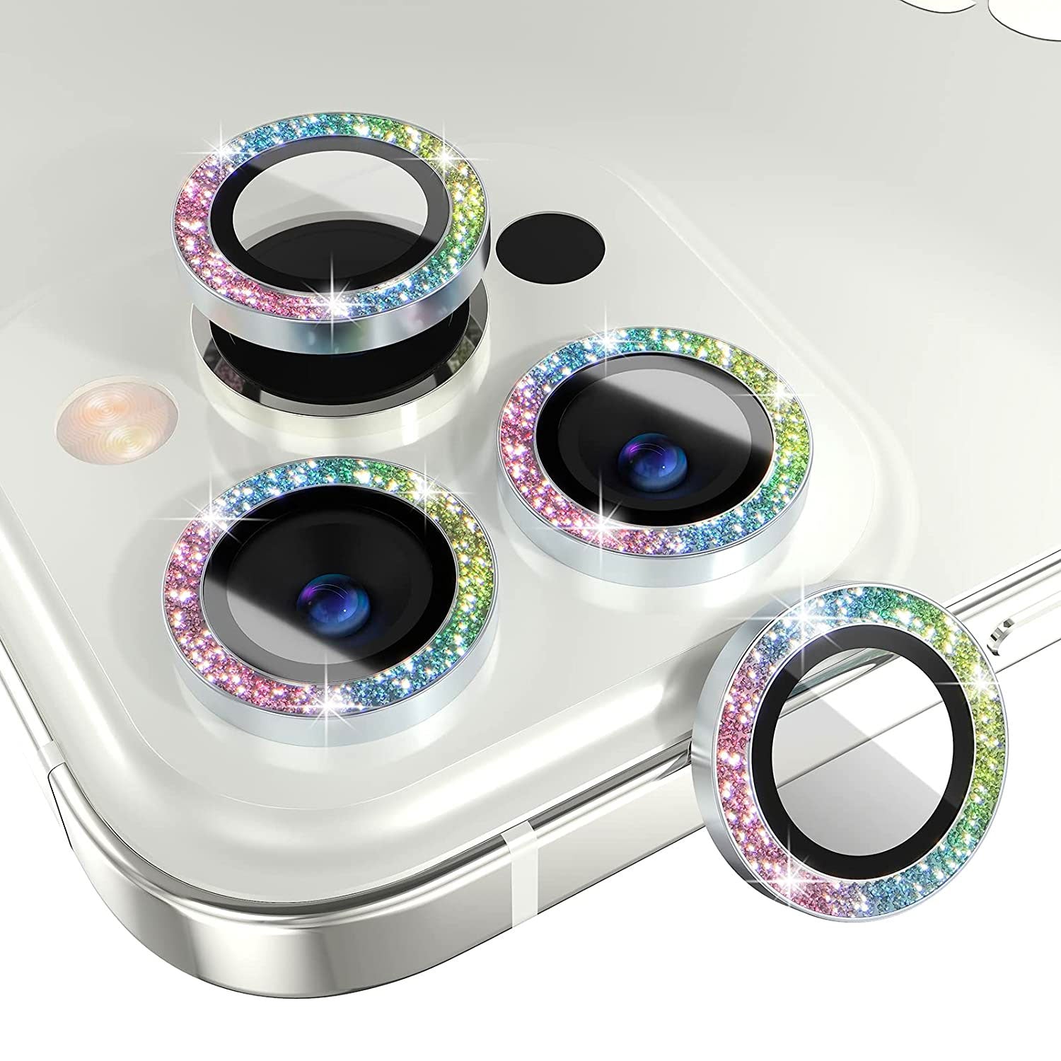 Tough On iPhone 14 Pro / Pro Max Rear Camera Lens Diamond Iridescent