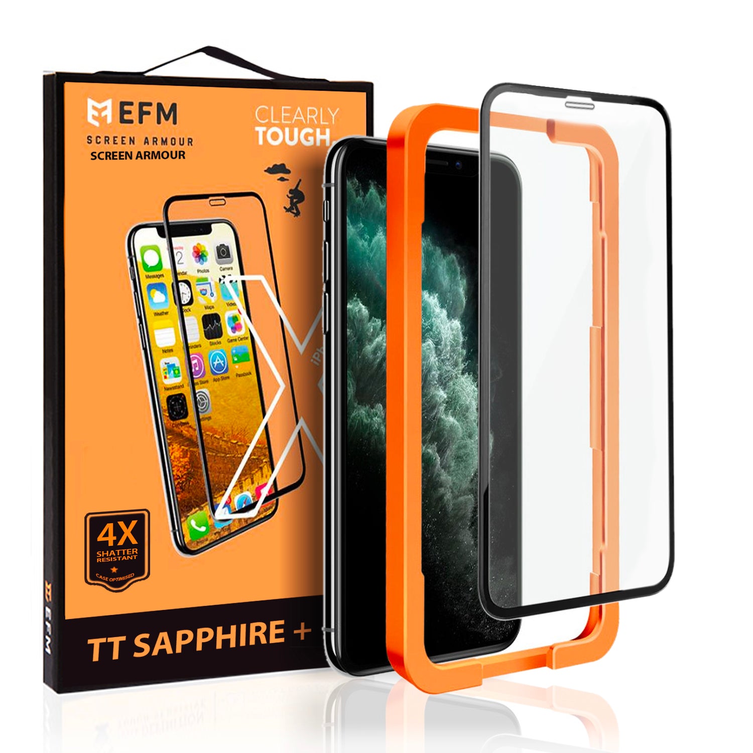 iPhone XS Max EFM TT Sapphire + Tempered Glass Screen Protector