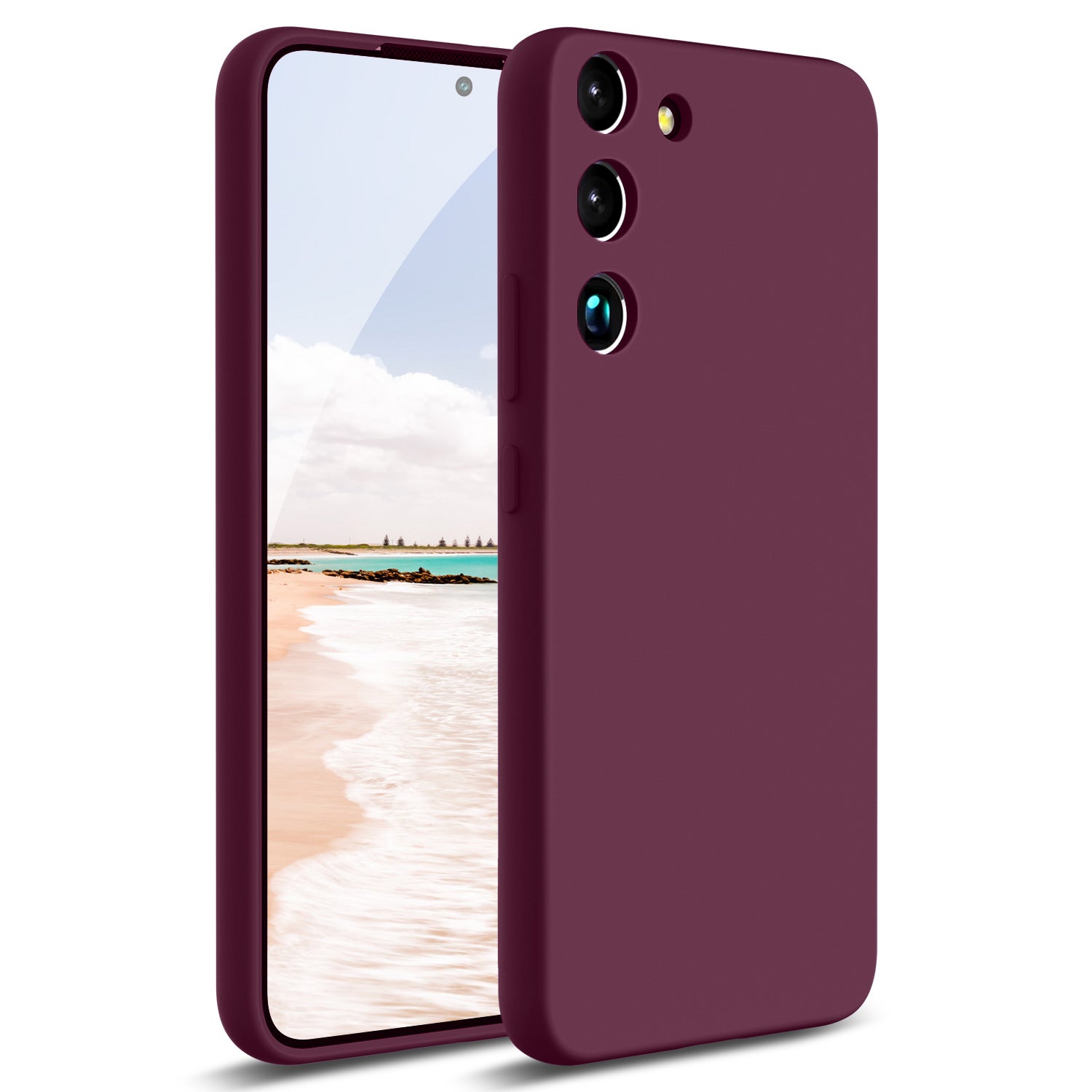 Tough On Samsung Galaxy S23 5G Silicone Case Burgundy