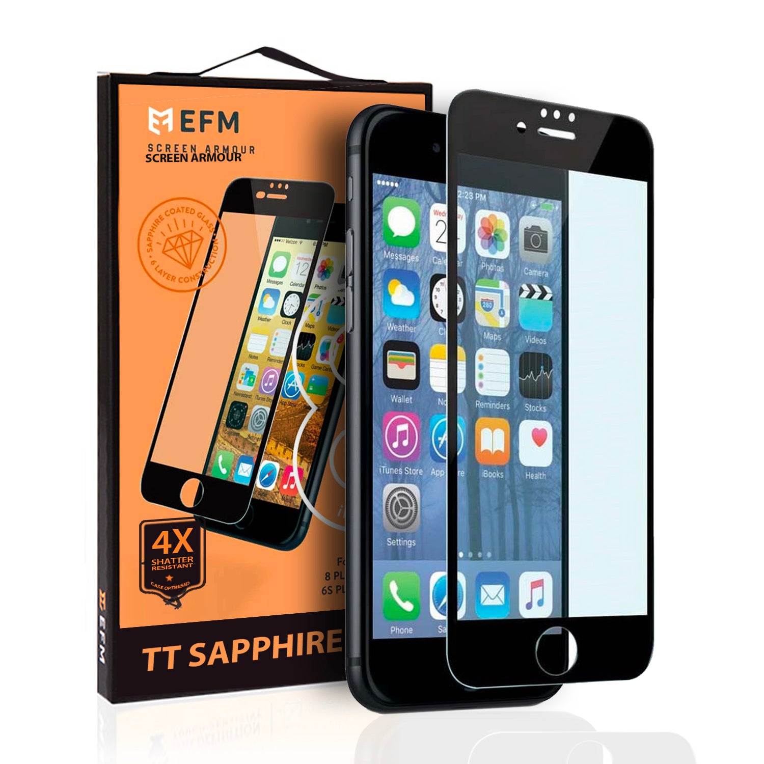 EFM iPhone 8 Plus & 7 Plus TT Sapphire Tempered Glass Screen Protector