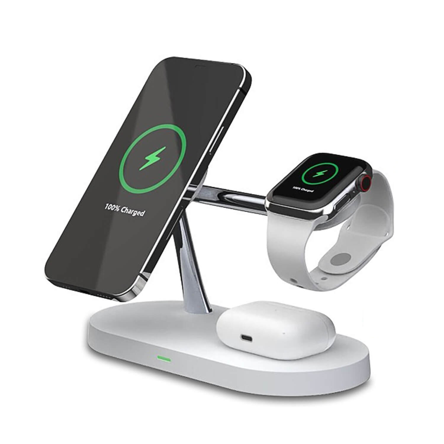 Tough On 5 in 1 Magnetic Wireless Charger Stand Dock White