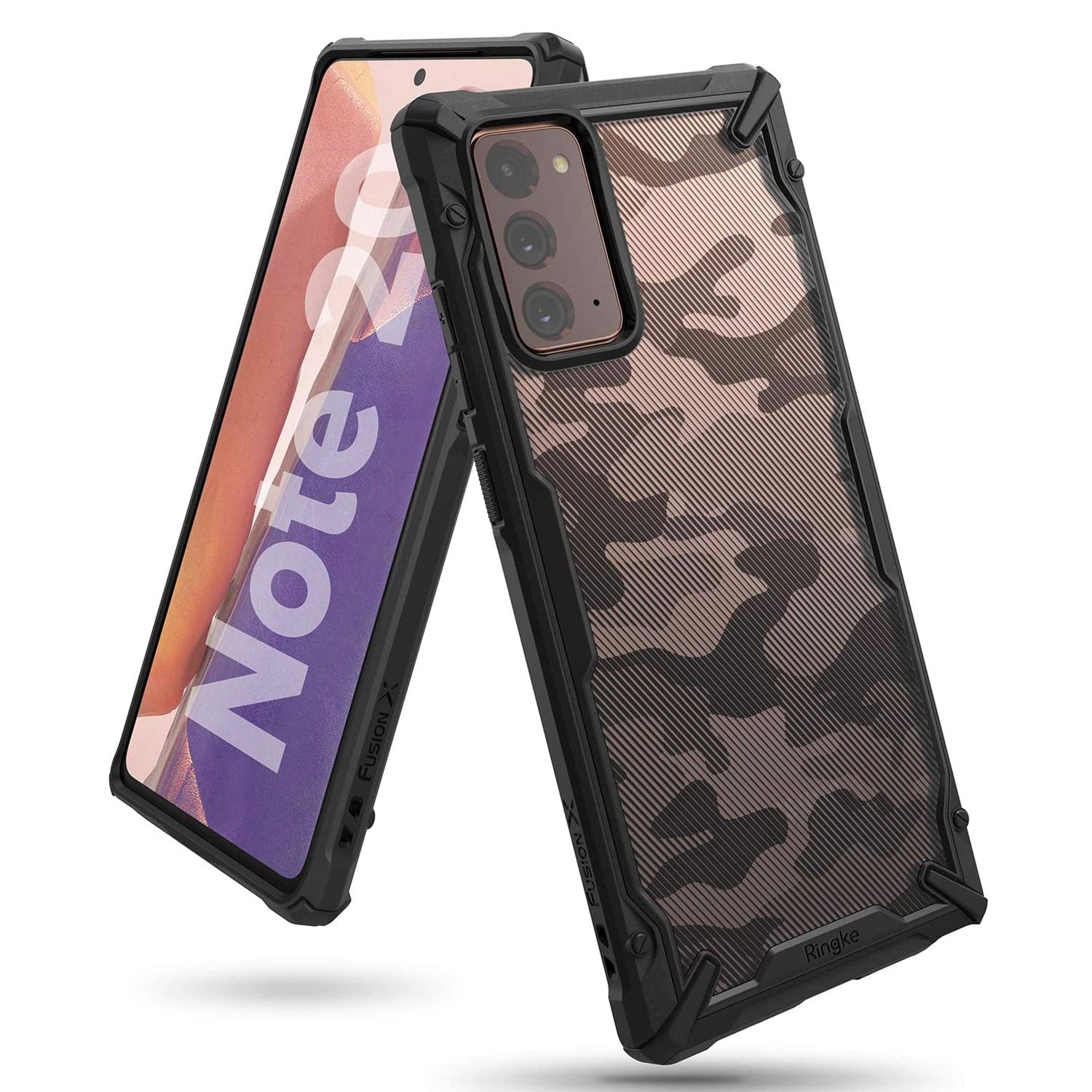 Ringke Samsung Galaxy Note 20 Case FUSION-X Camo Black