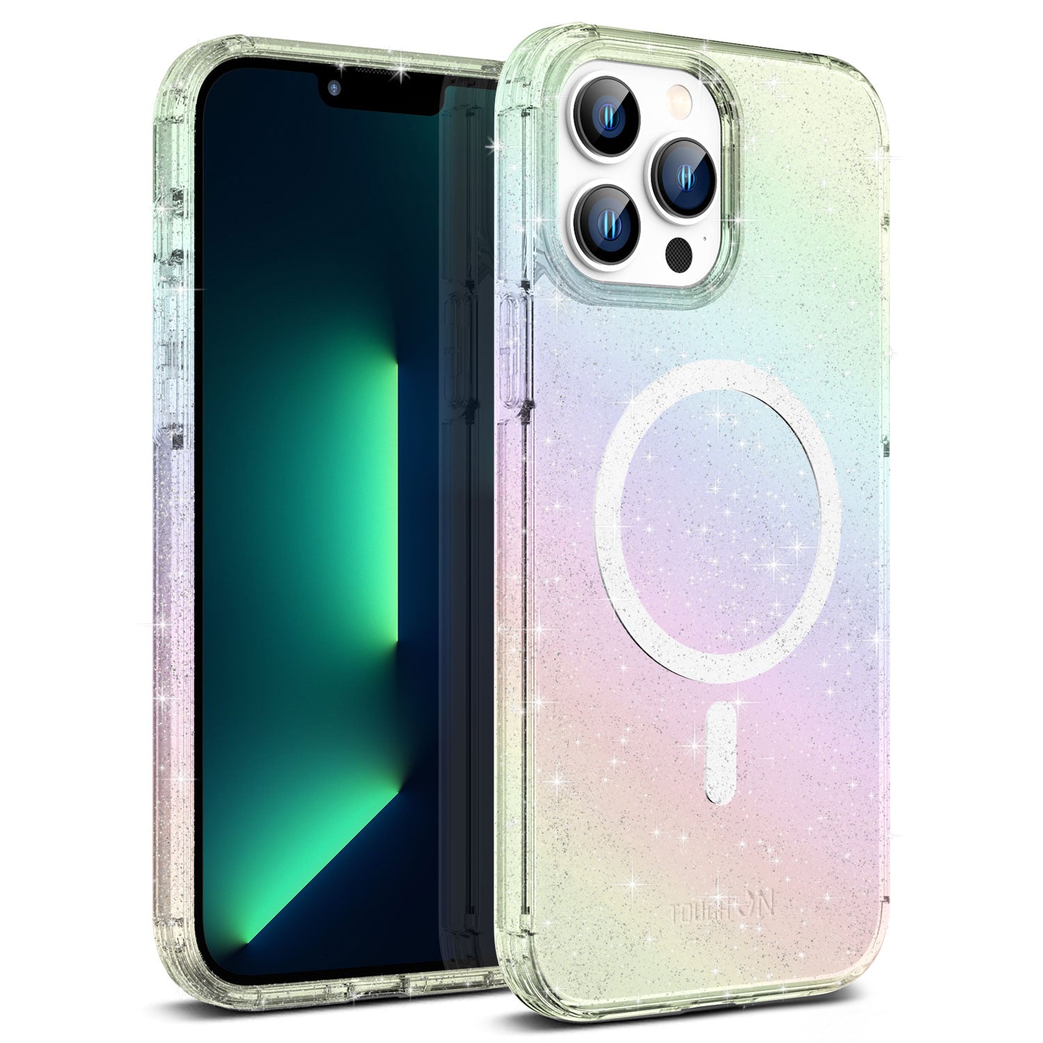 Tough On iPhone 13 Pro Max Case Glitter Iridescent with Magsafe