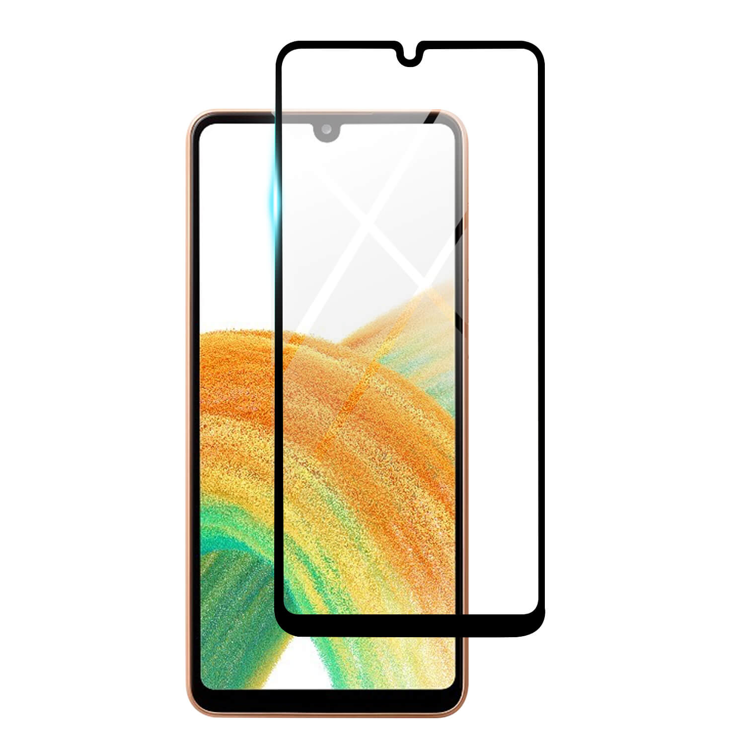 Tough On Samsung Galaxy A33 5G 2.5D Tempered Glass Screen Protector Black