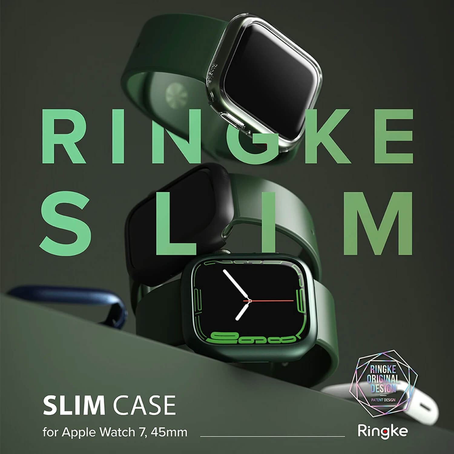 Ringke Apple Watch Series 9 / 8 / 7 45mm Case Clear White 2 Pack