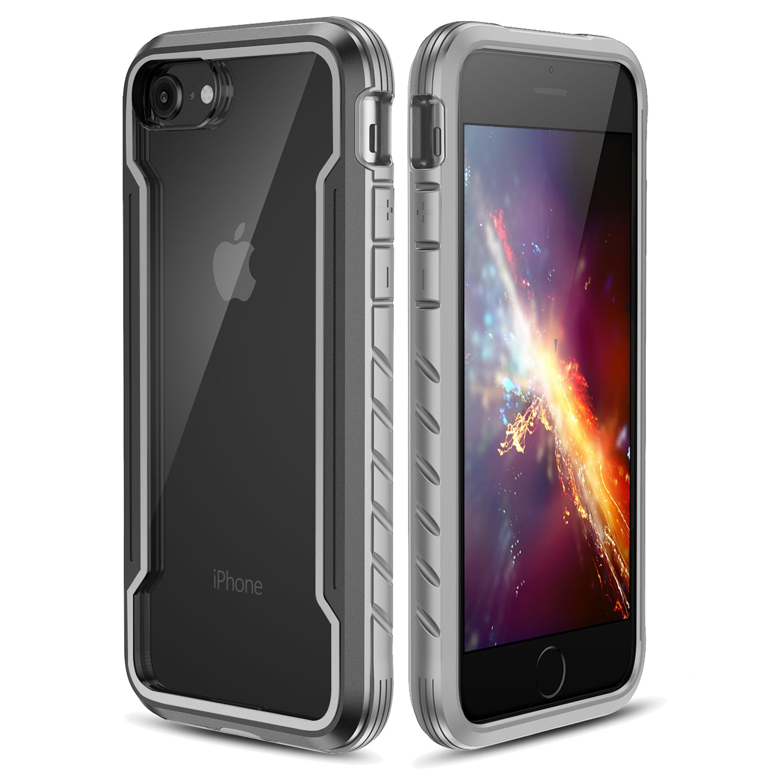 Tough On iPhone SE 2022&2020 / iPhone 8&7 Case Iron Shield Space Grey