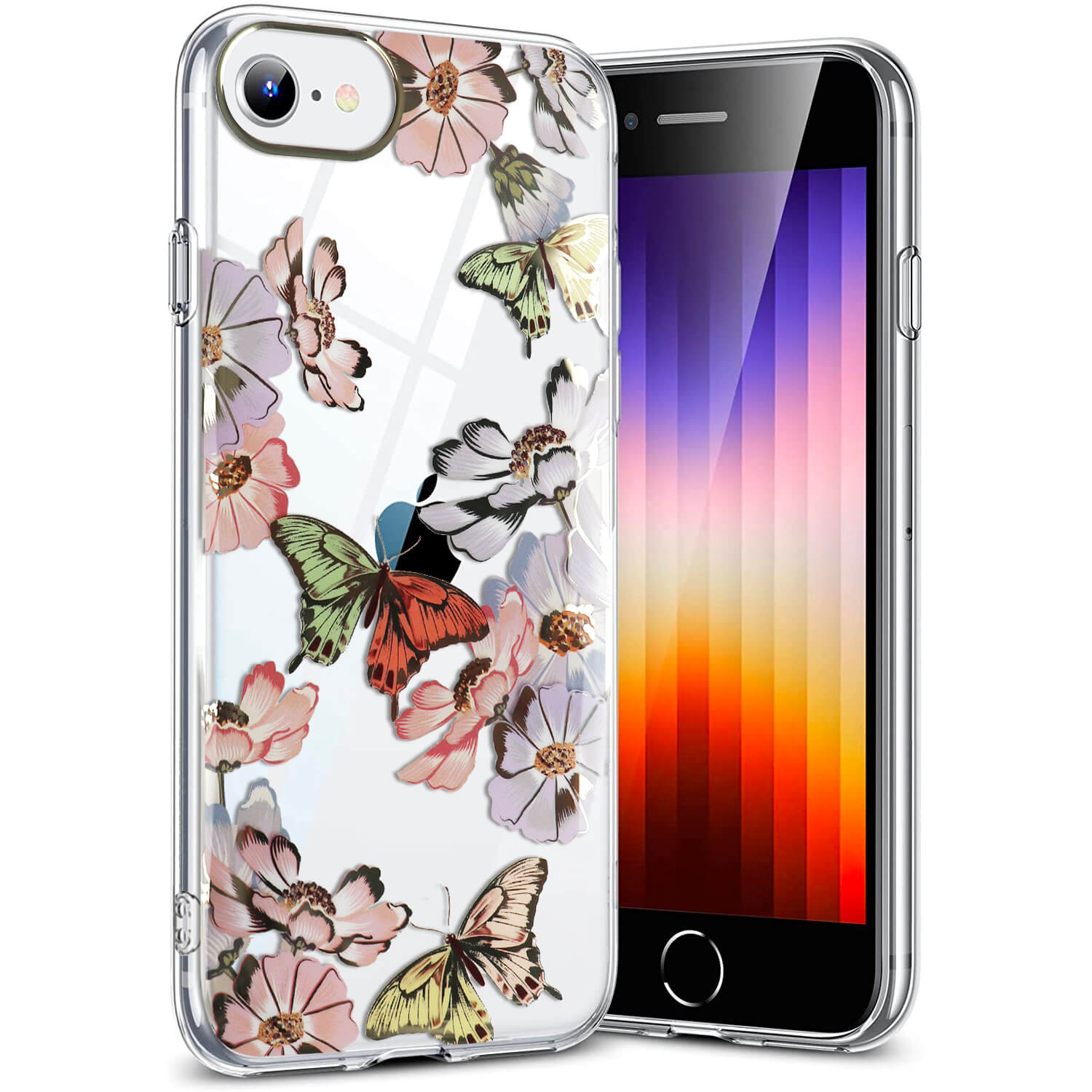 Tough On iPhone SE 2022/2020/8/7/6 Protector Nature Butterfly Case