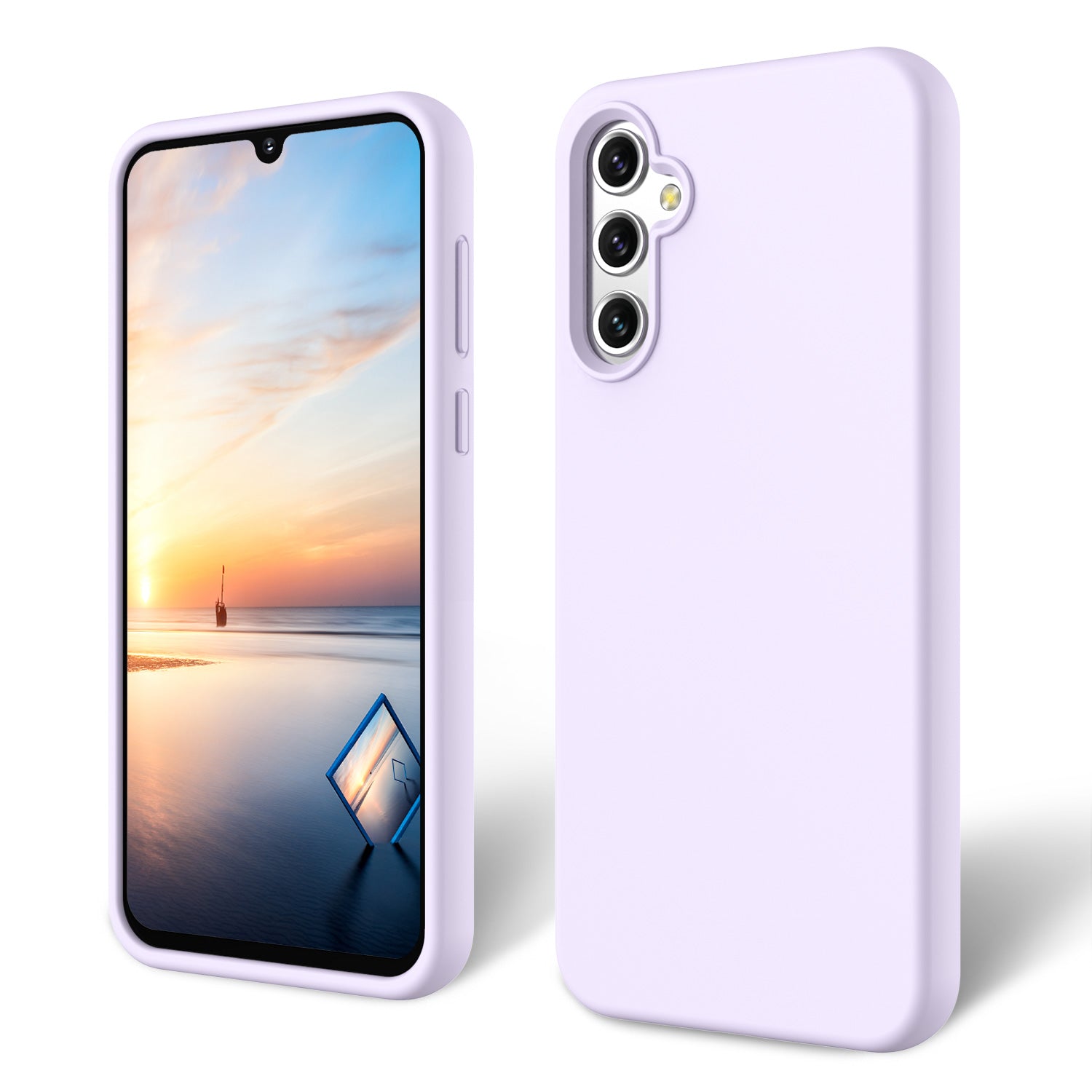 Tough On Samsung Galaxy A14 5G Silicone Case Light Purple