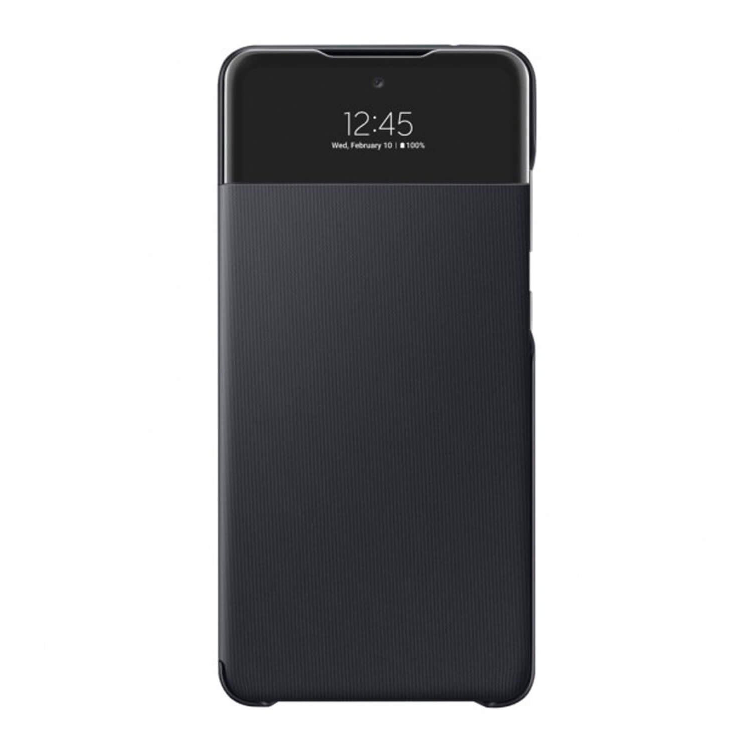 Samsung Galaxy A72 Case Smart S-View Wallet Cover Black