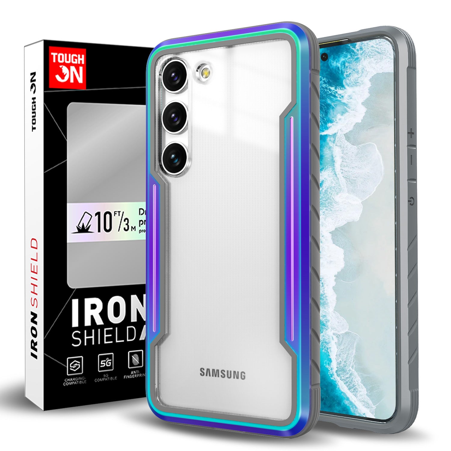 Tough On Samsung Galaxy S23 Plus 5G Case Iron Shield Iridescent