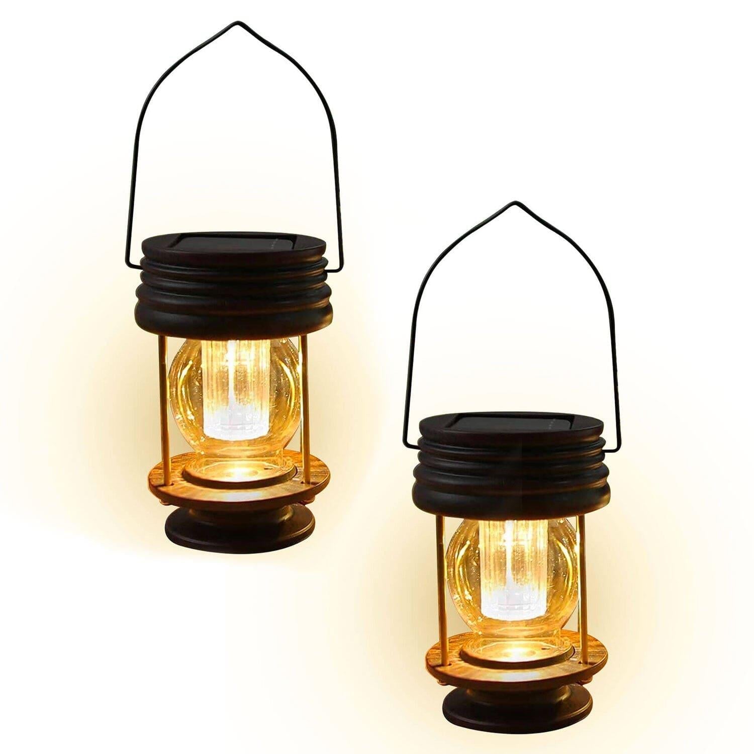 2 Pack Solar Garden Lights Outdoor Waterproof Retro Decoration