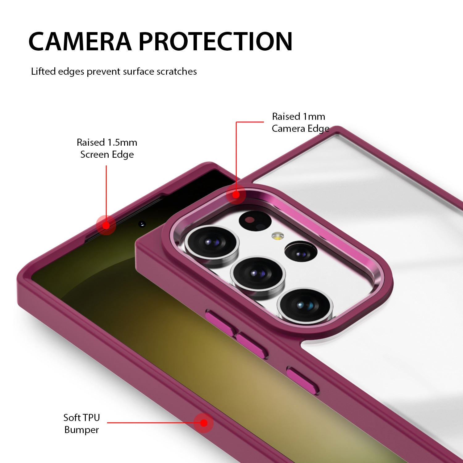 Tough On Samsung Galaxy S23 Ultra Clear Case Protector