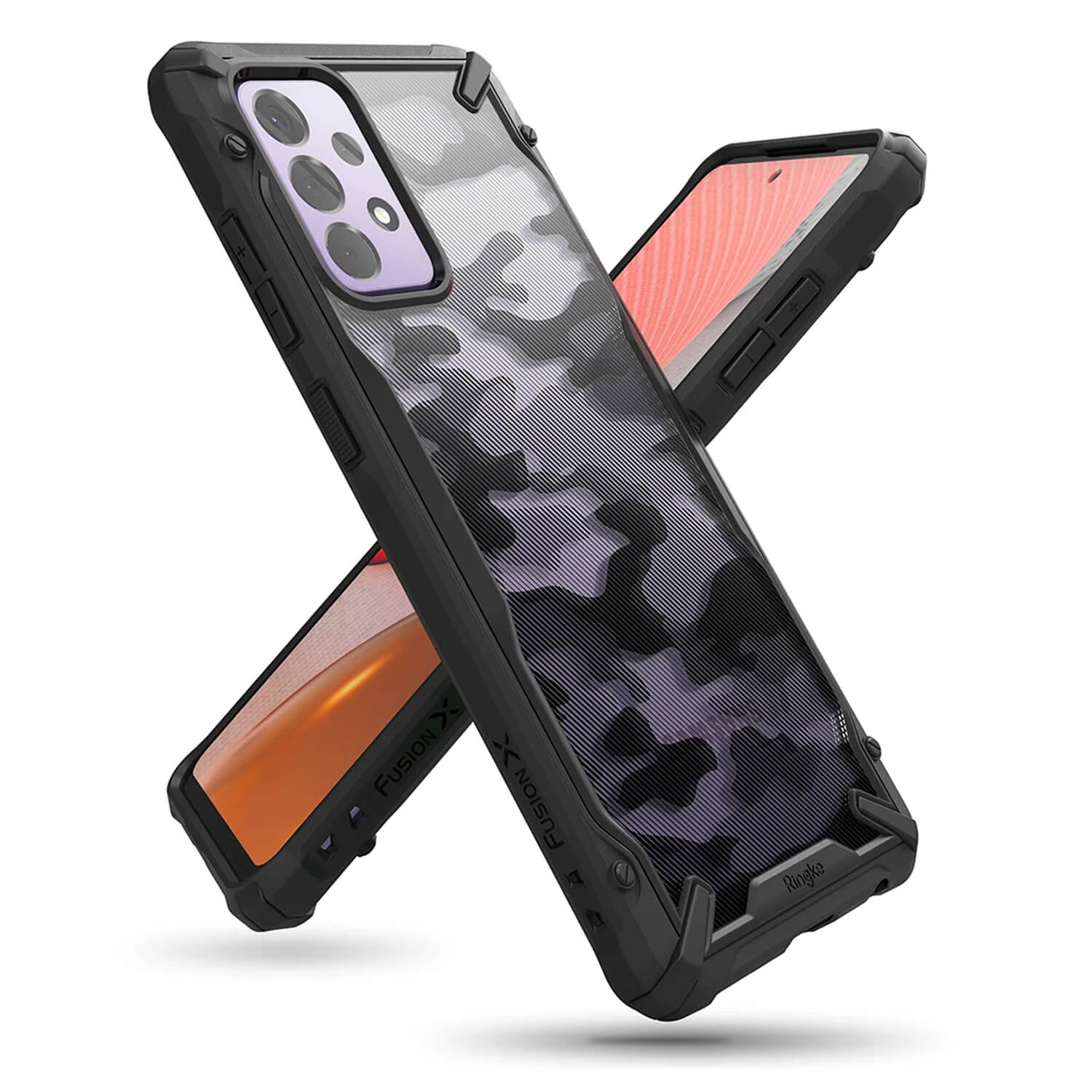 Ringke Samsung Galaxy A72 Case Fusion X Design Camo Black