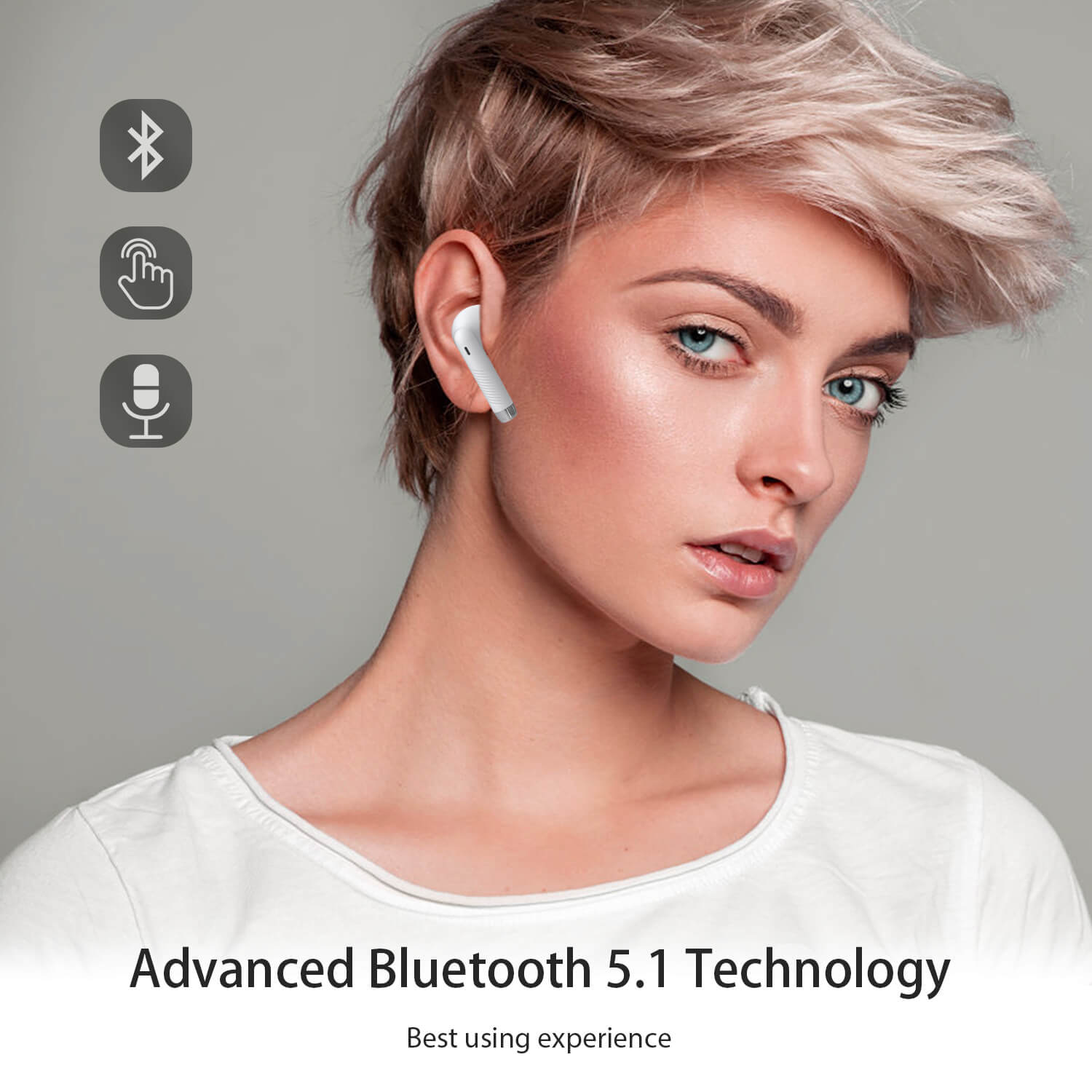 Tough on Bluetooth Earphones TO-080 White
