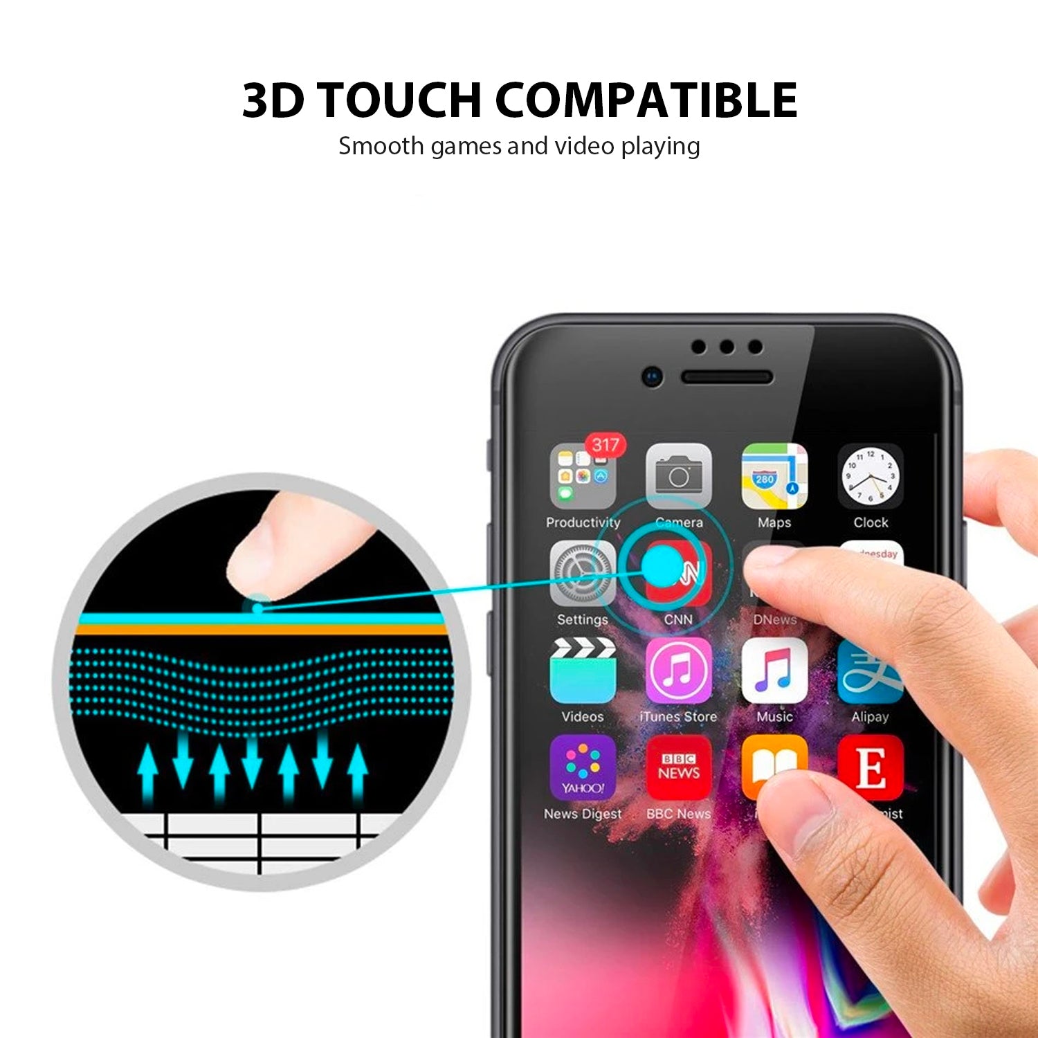 EFM iPhone 8 Plus & 7 Plus TT Sapphire Tempered Glass Screen Protector