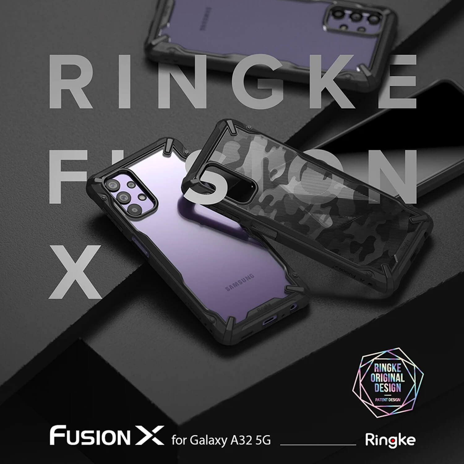 Ringke Samsung Galaxy A32 5G Case Fusion X Design Camo Black