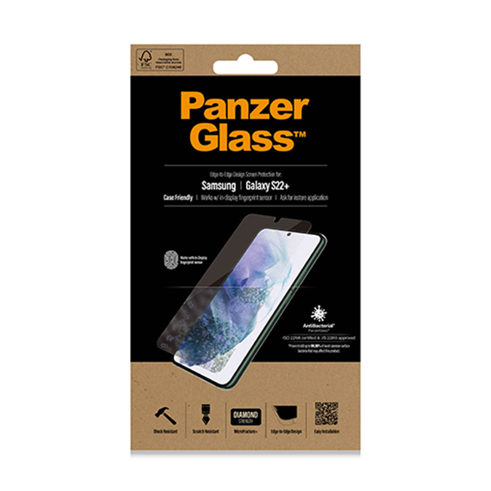Panzerglass™ Samsung Galaxy S22 Plus 5G Case Friendly Full Glue Glass Screen Protector Black
