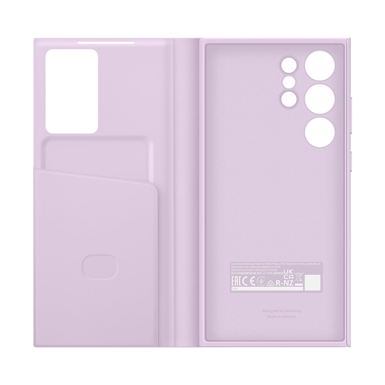 Samsung Galaxy S23 Ultra Case Smart Clear View Wallet Cover Lilac