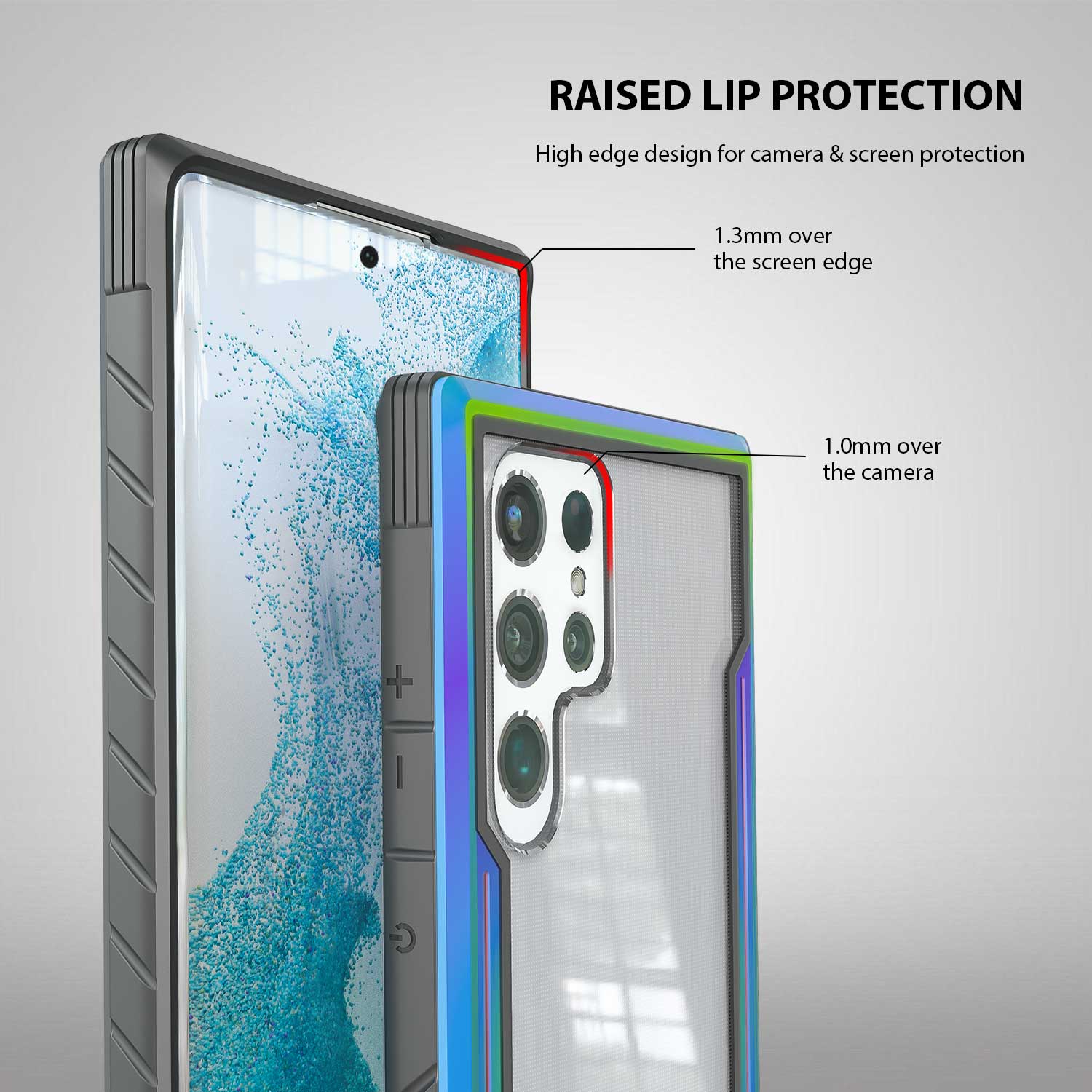 Tough On Samsung Galaxy S22 Ultra 5G Case Iron Shield Iridescent