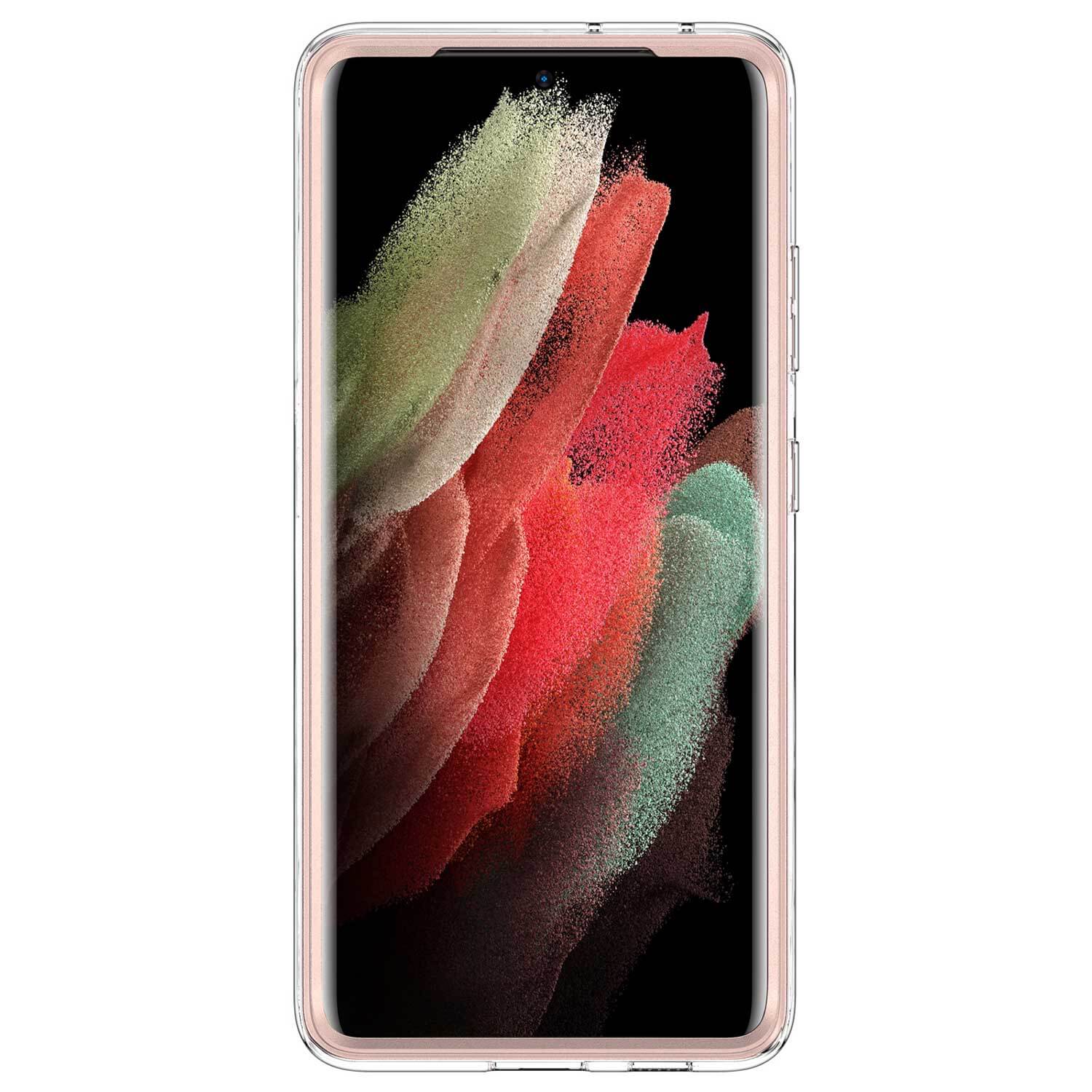 Tough On Samsung Galaxy S21 Ultra 5G IMD Stylish Case Pink