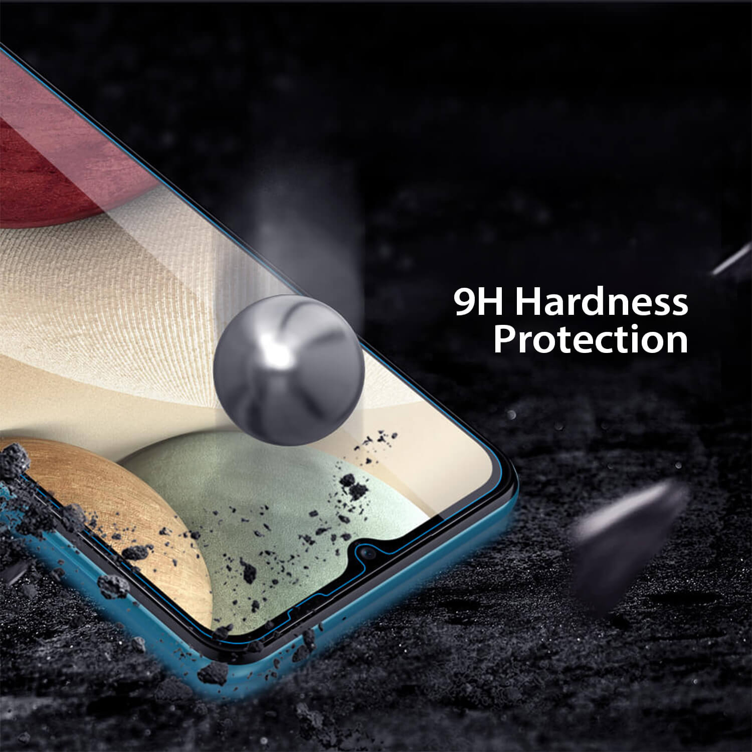 Tough on Samsung Galaxy A12 Tempered Glass Screen Protector Clear
