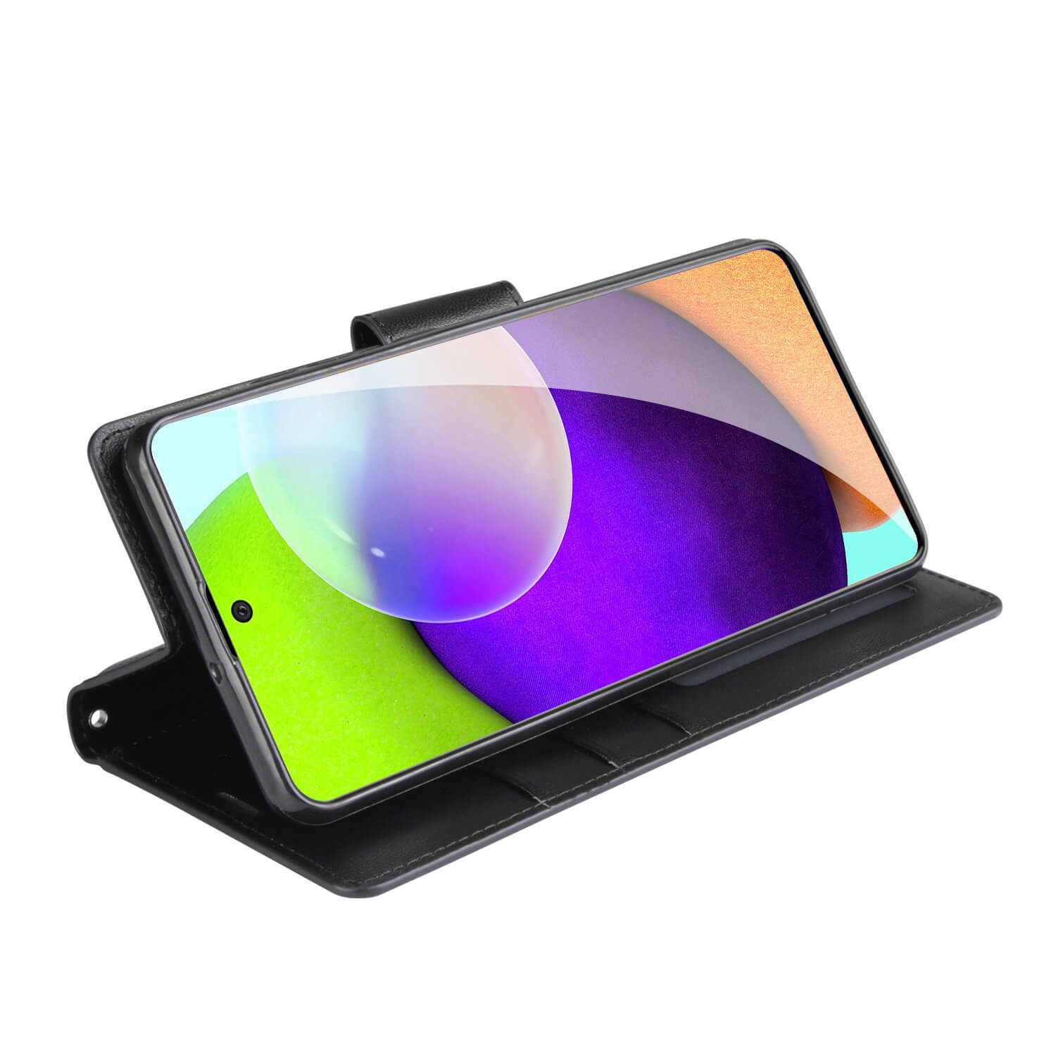 Hanman Samsung Galaxy A52s / A52 Leather Case Wallet Black