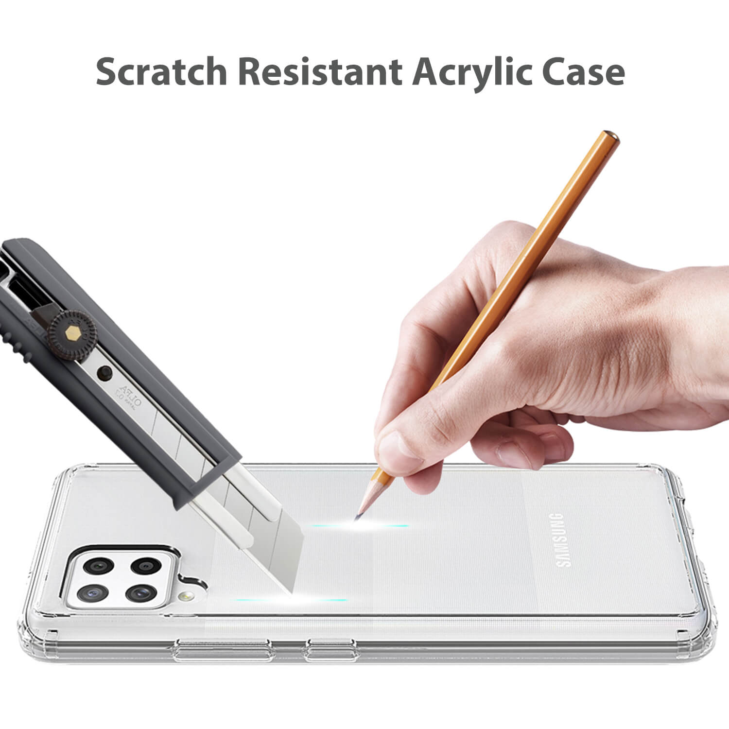 Tough On Samsung Galaxy A42 5G Case Slim Hybrid Clear
