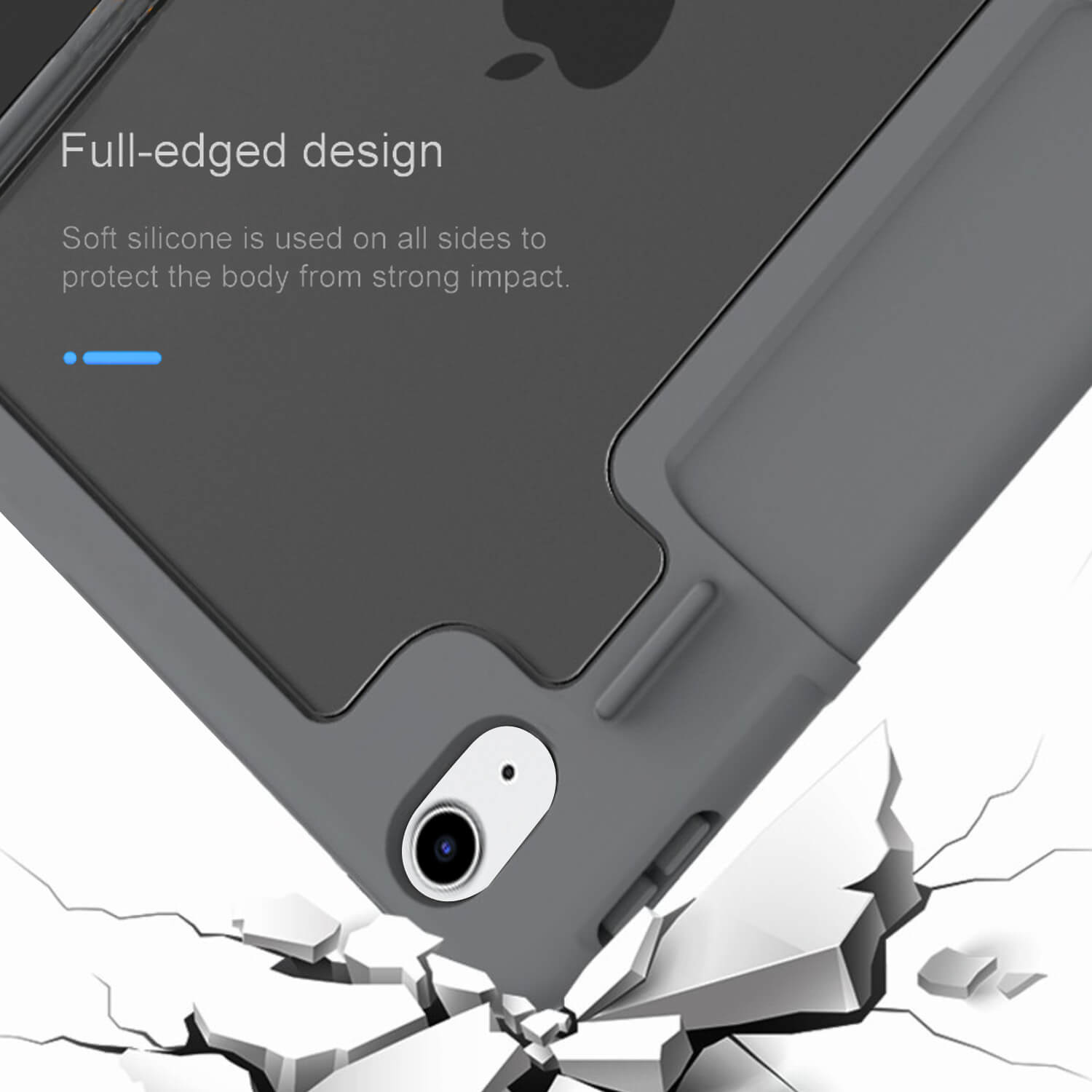 Tough On iPad Air 5 / Air 4 10.9" Case Smart Cover Clear Back Black