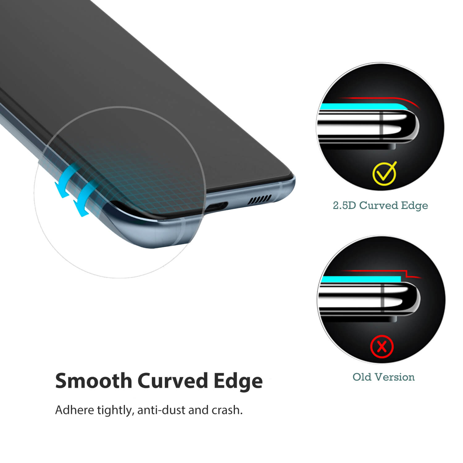 Tough on Samsung Galaxy A53 / A52s /A52 Tempered Glass Screen Protector Black