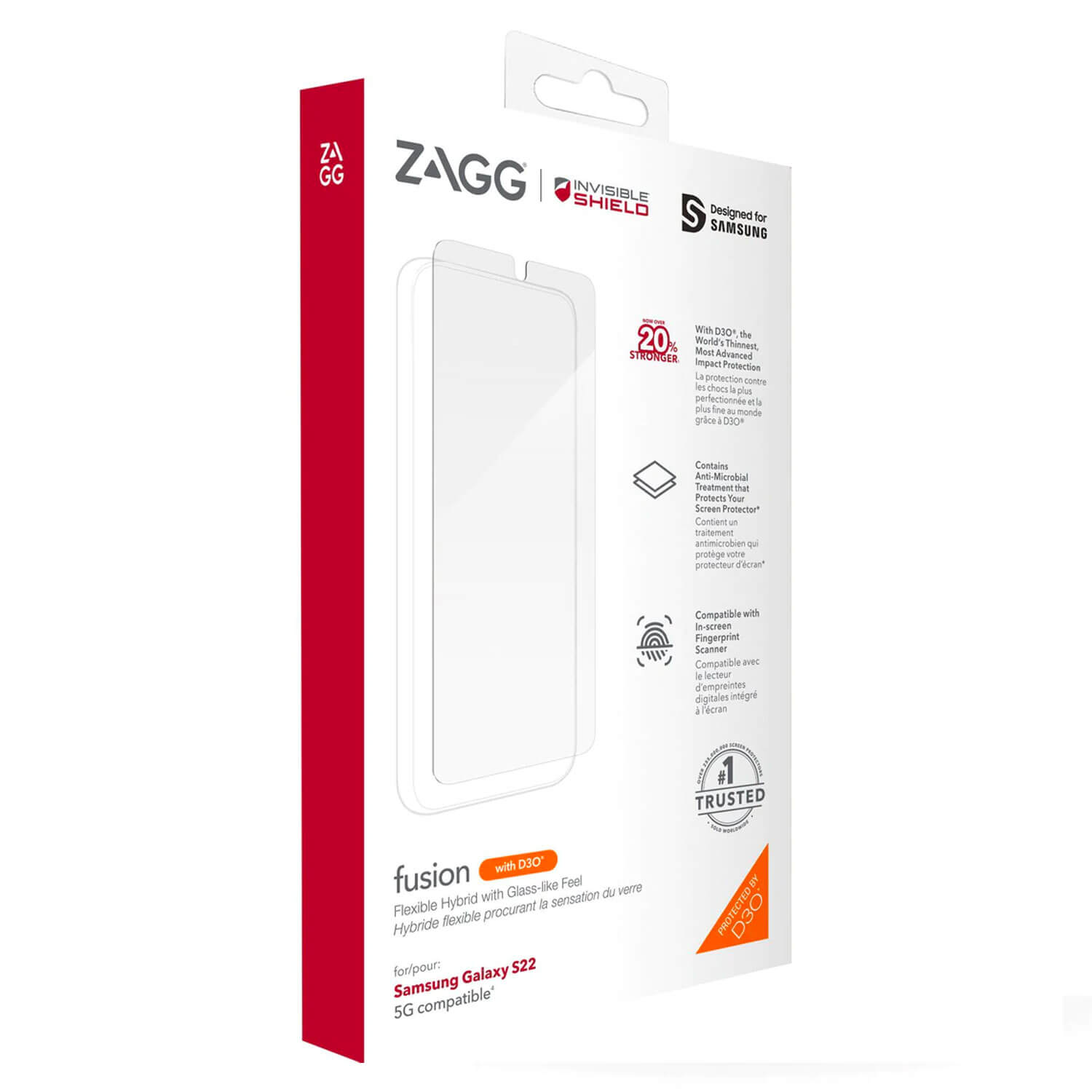 ZAGG InvisibleShield Samsung Galaxy S22 5G FM Ultra Clear Screen Proctector