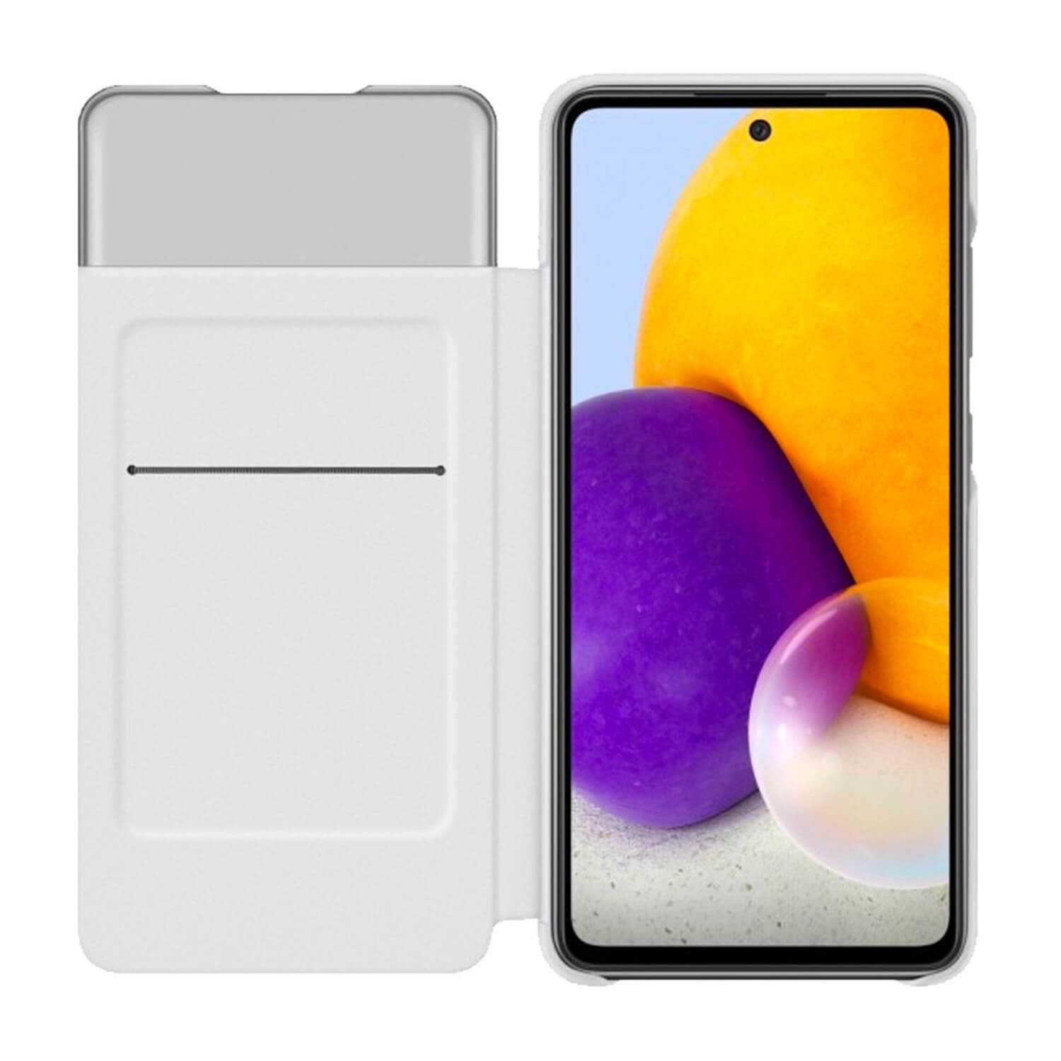 Samsung A72 Smart S-View Wallet Cover White