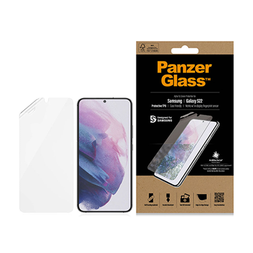 Panzerglass™ Samsung Galaxy S22 5G Case Friendly SMAPP Approved TPU Screen Protector