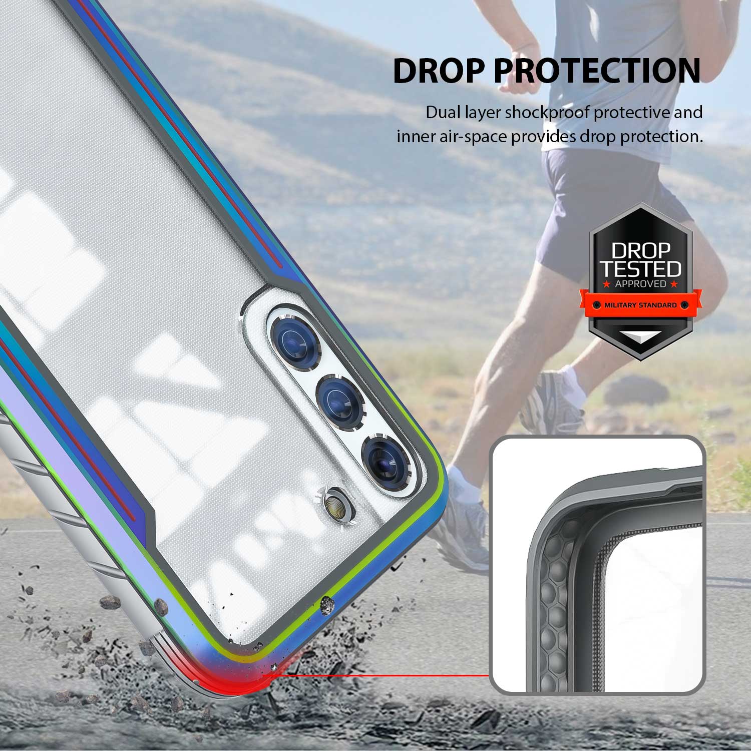 Tough On Samsung Galaxy S22 Plus 5G Case Iron Shield Iridescent