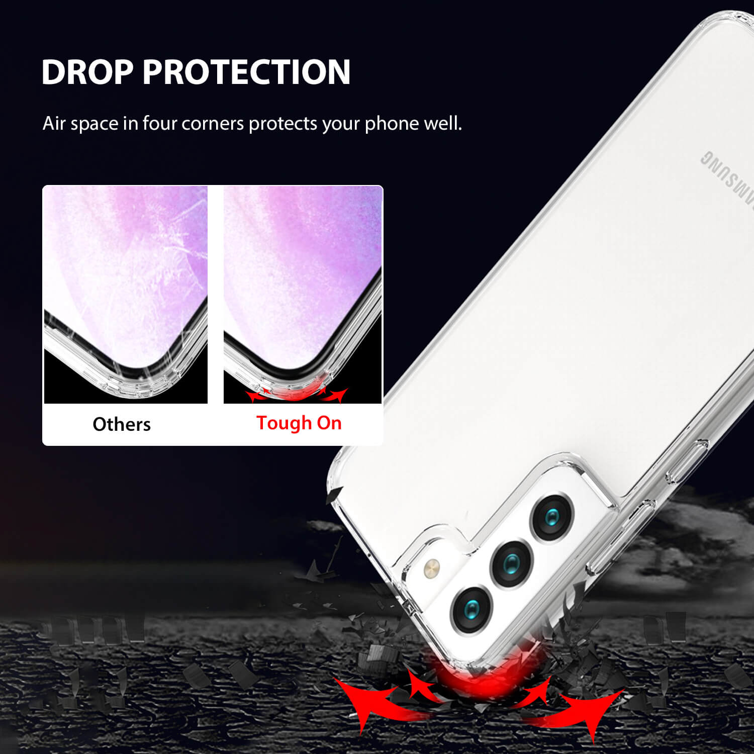 Tough On Samsung Galaxy S21 FE 5G Case Air Clear