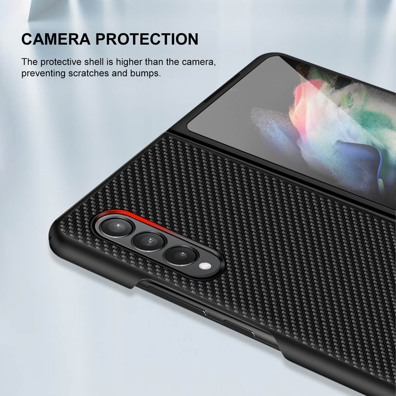 Tough On Samsung Galaxy Z Fold 3 Case Aramid Fibre Black