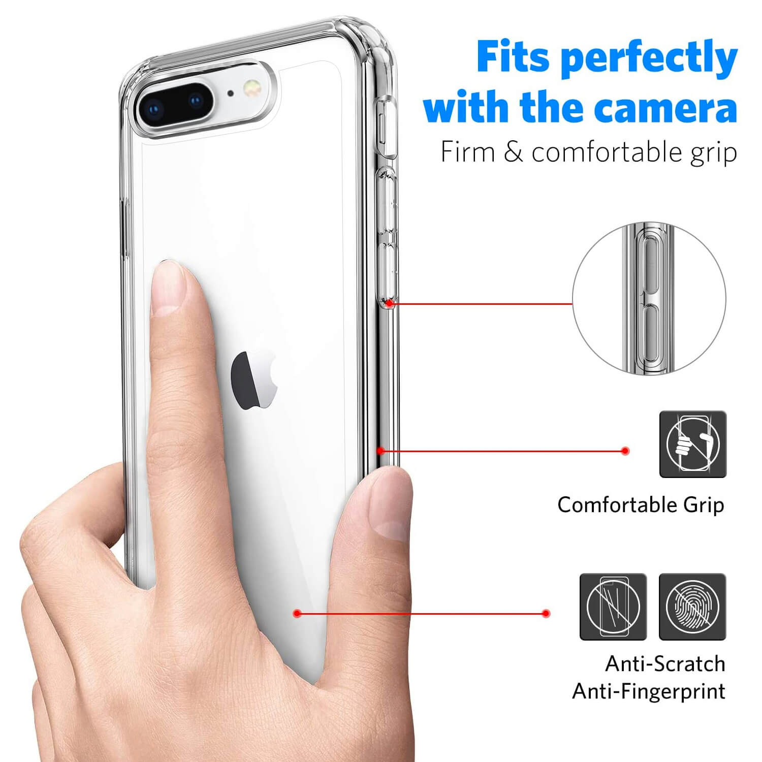 iPhone 8 Plus & 7 Plus Tough On Slim Hybrid Clear