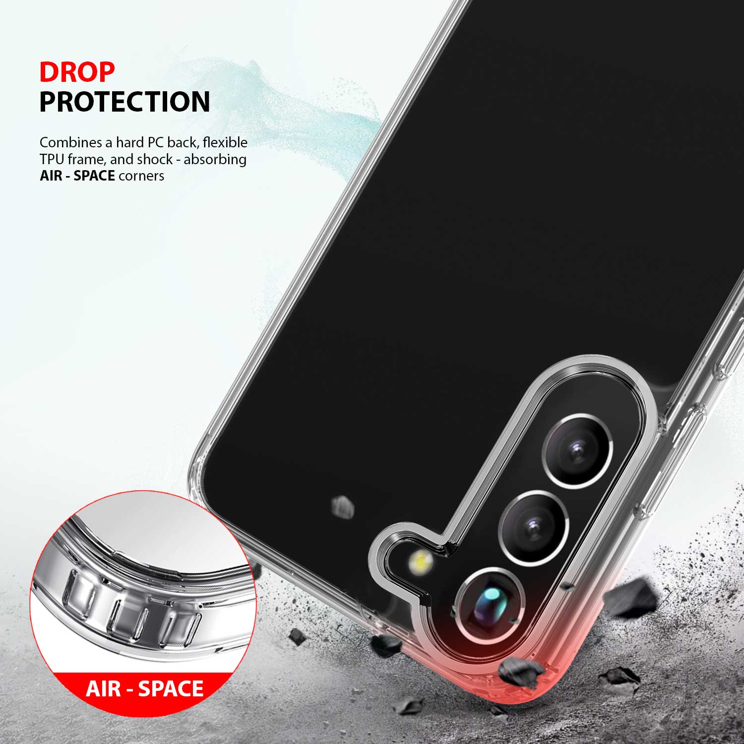 Tough On Samsung Galaxy S23 Case Clear Air