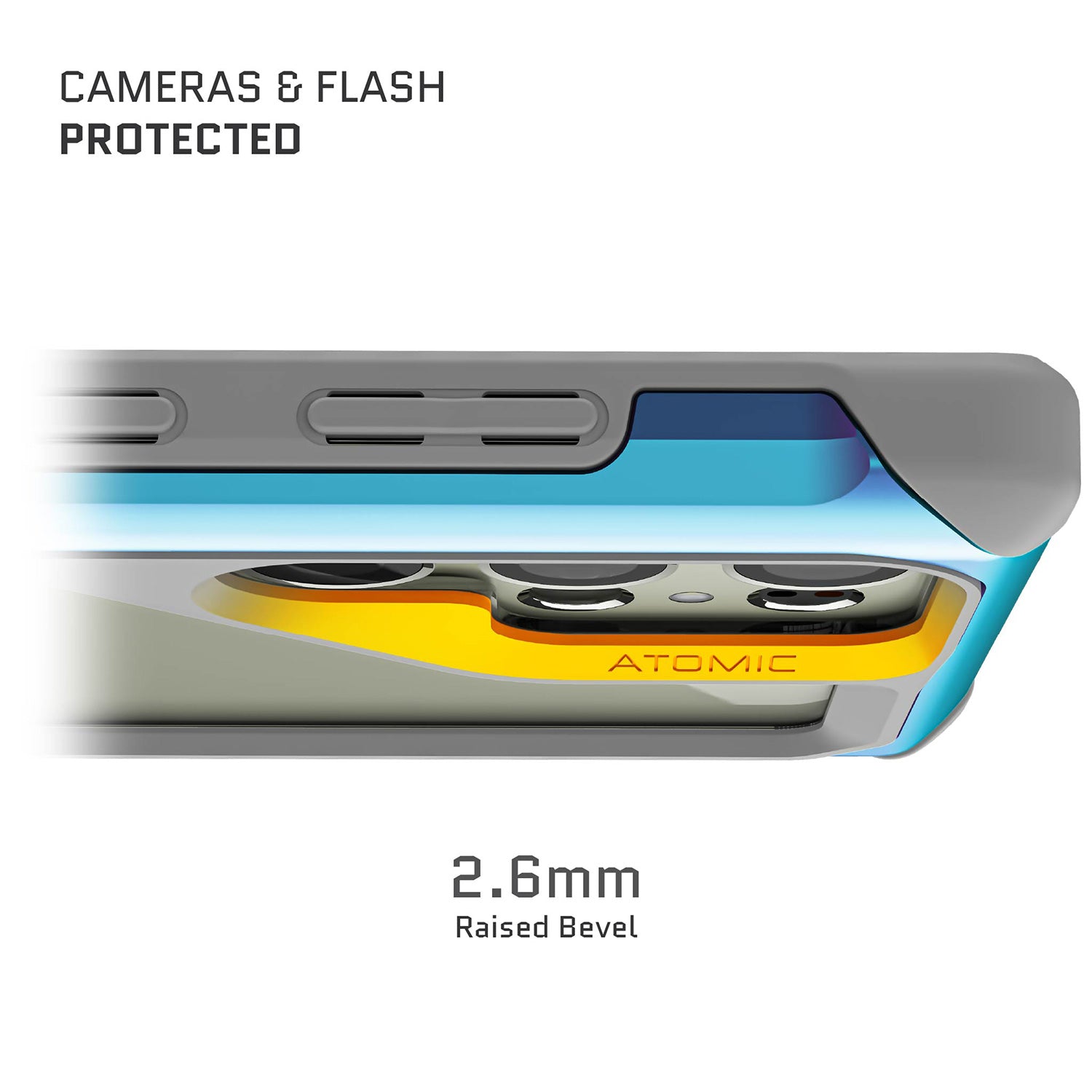 Ghostek Samsung Galaxy S23 Ultra Case Atomic Slim Aluminum Protection Prismatic