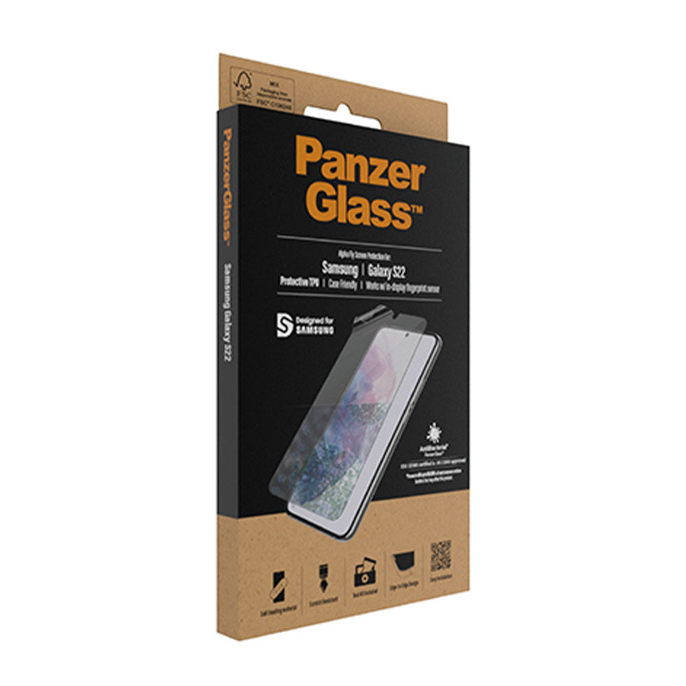 Panzerglass™ Samsung Galaxy S22 5G Case Friendly SMAPP Approved TPU Screen Protector