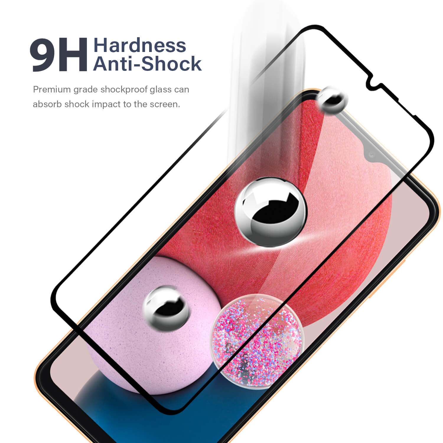 Tough On Samsung Galaxy A12/A13 5G/A32 5G/A04s 2.5D Tempered Glass Screen Protector Black