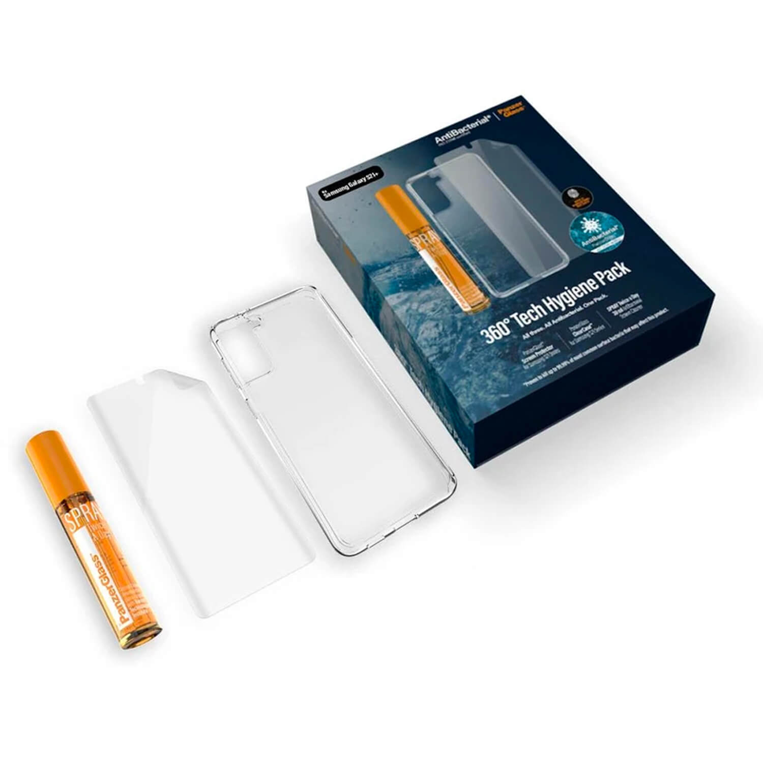 PanzerGlass™ Samsung Galaxy S21+ Case Screen Protector and Hygiene Pack
