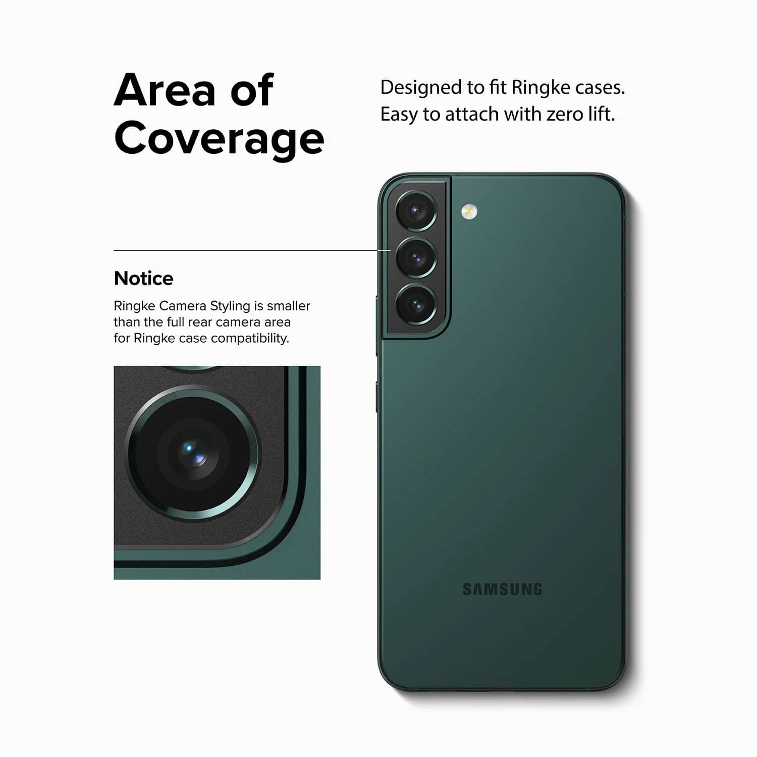 Ringke Samsung Galaxy S22 / S22 Plus Camera Styling Protector Black