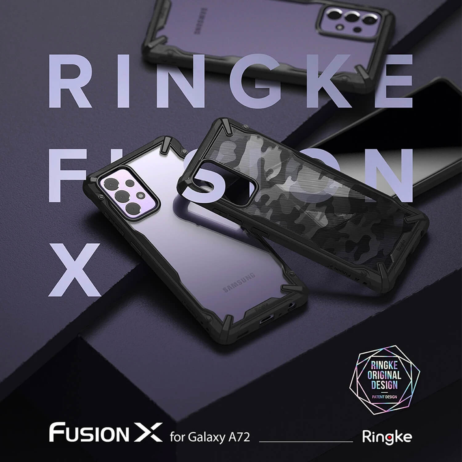 Ringke Samsung Galaxy A72 Case Fusion X Black