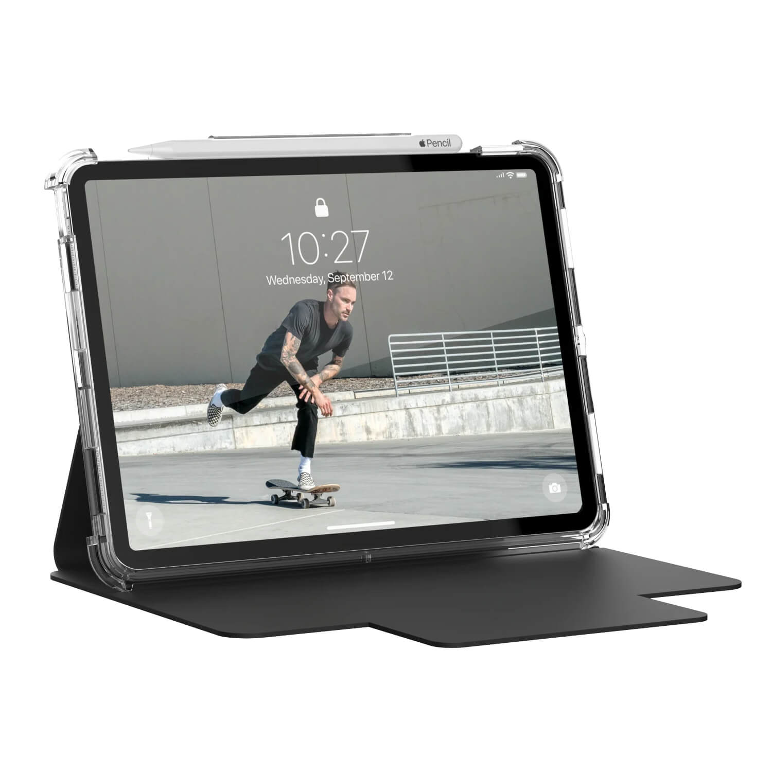 UAG iPad Pro 12.9" 2021 Case [U] Lucent Translucent Smart Folio Case Black