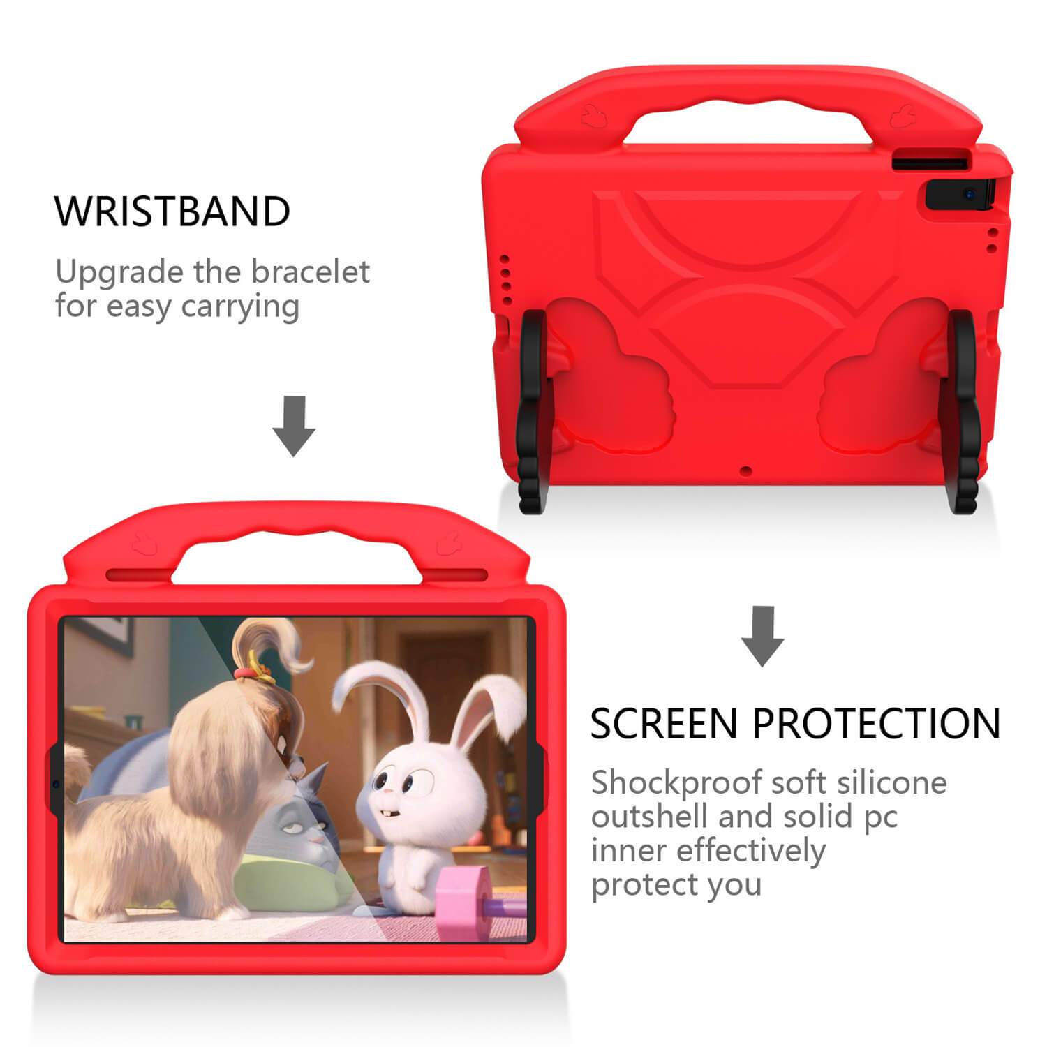 Tough On iPad 7 / 8 / 9th Gen 10.2" Case EVA Kids Protection Red