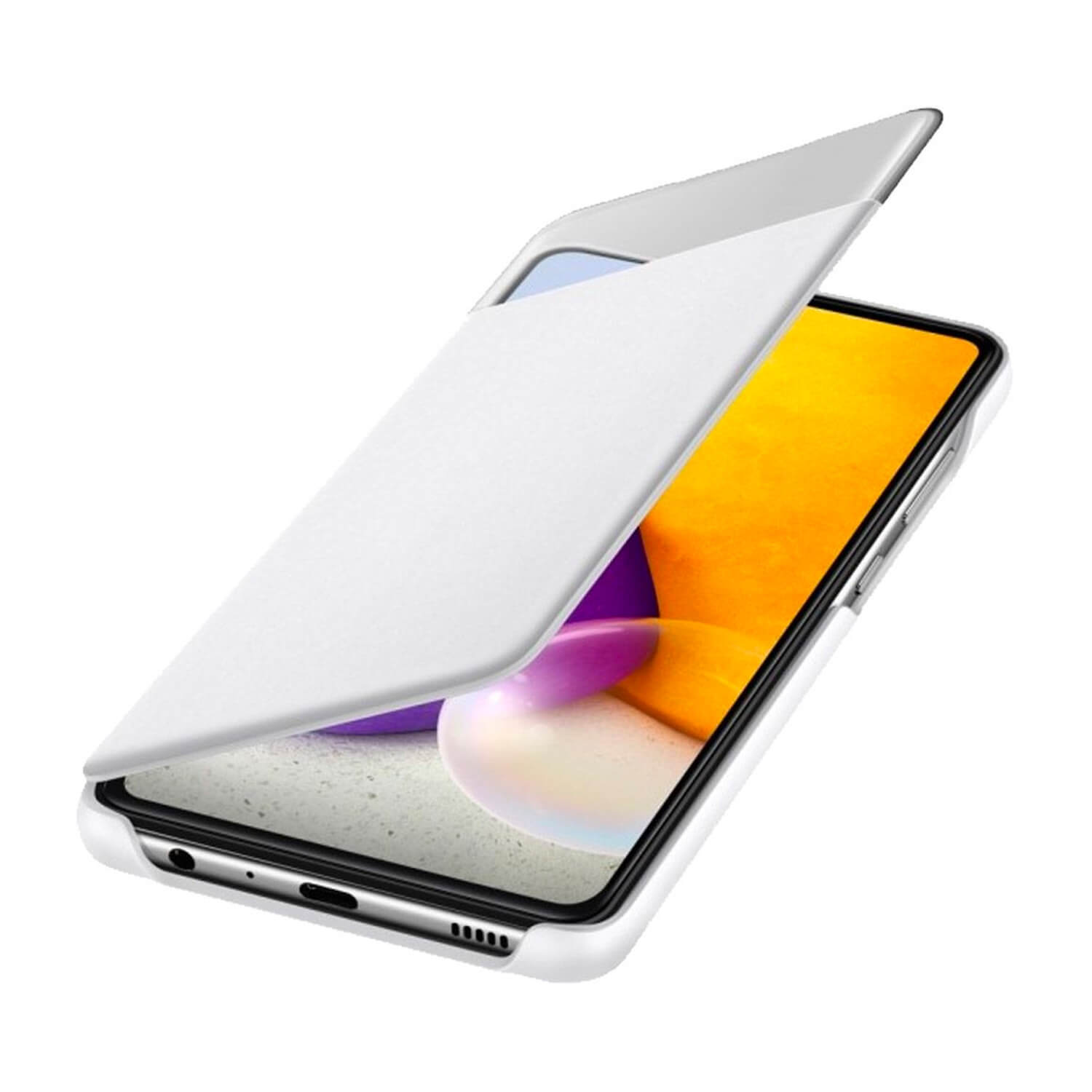 Samsung A72 Smart S-View Wallet Cover White