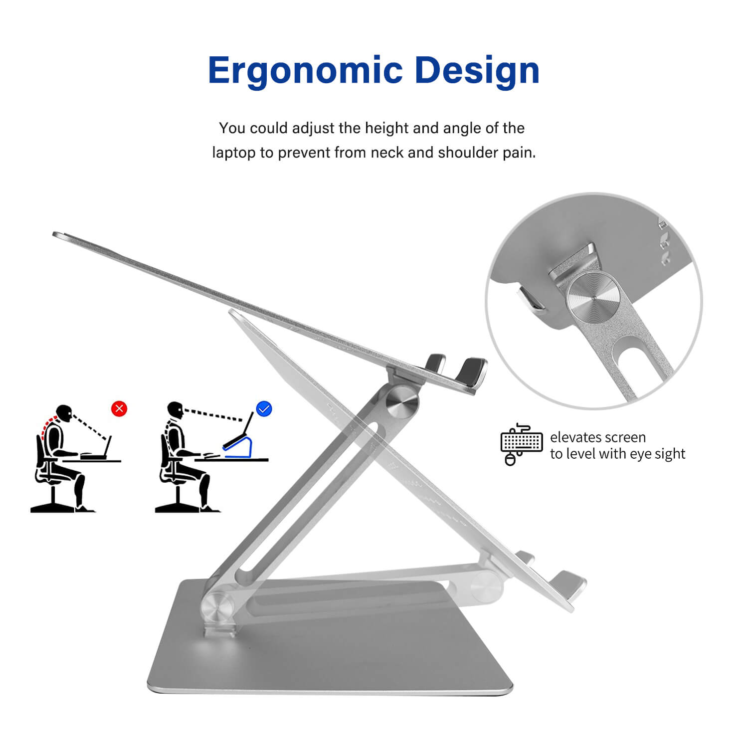 PTC Select Adjustable Aluminium Desktop Stand For Notebook PC